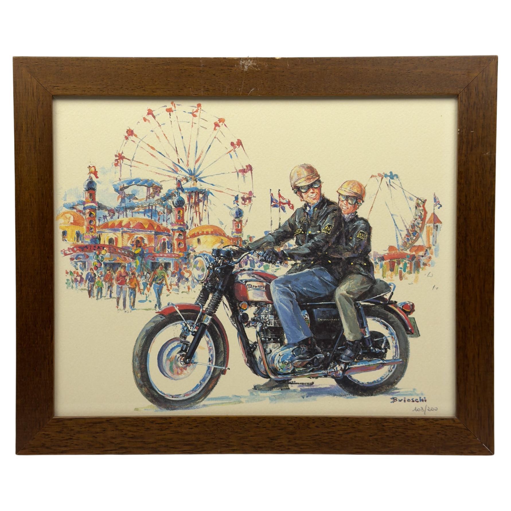 Limitierte Auflage der Lithographie 103/200 von Brioschi, Italien, 1970er Jahre