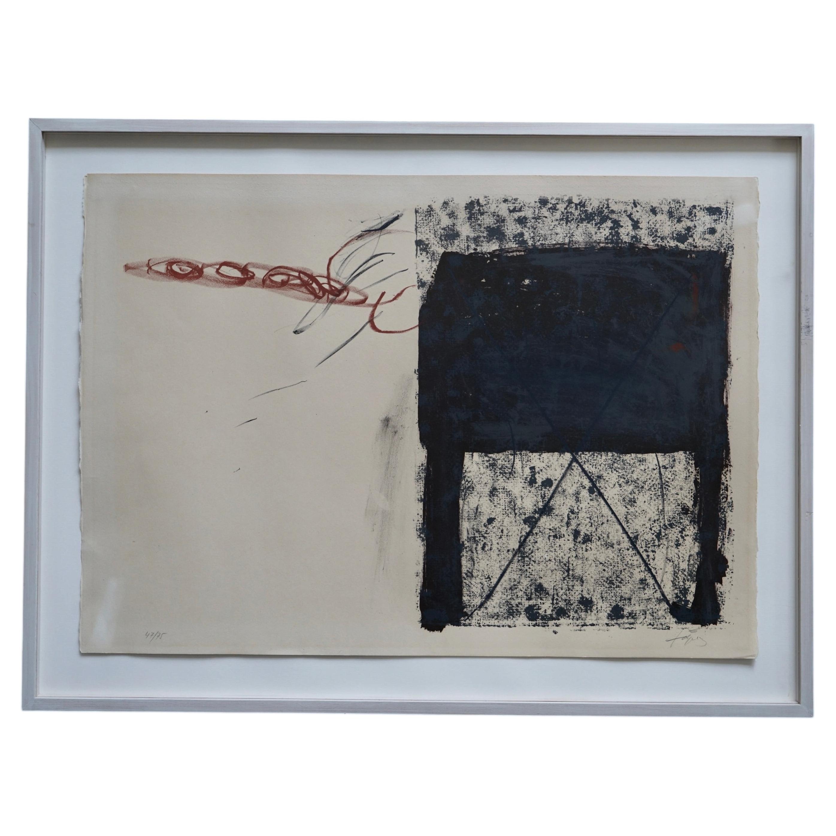 Limitierte Auflage einer Lithografie von Antoni Tàpies