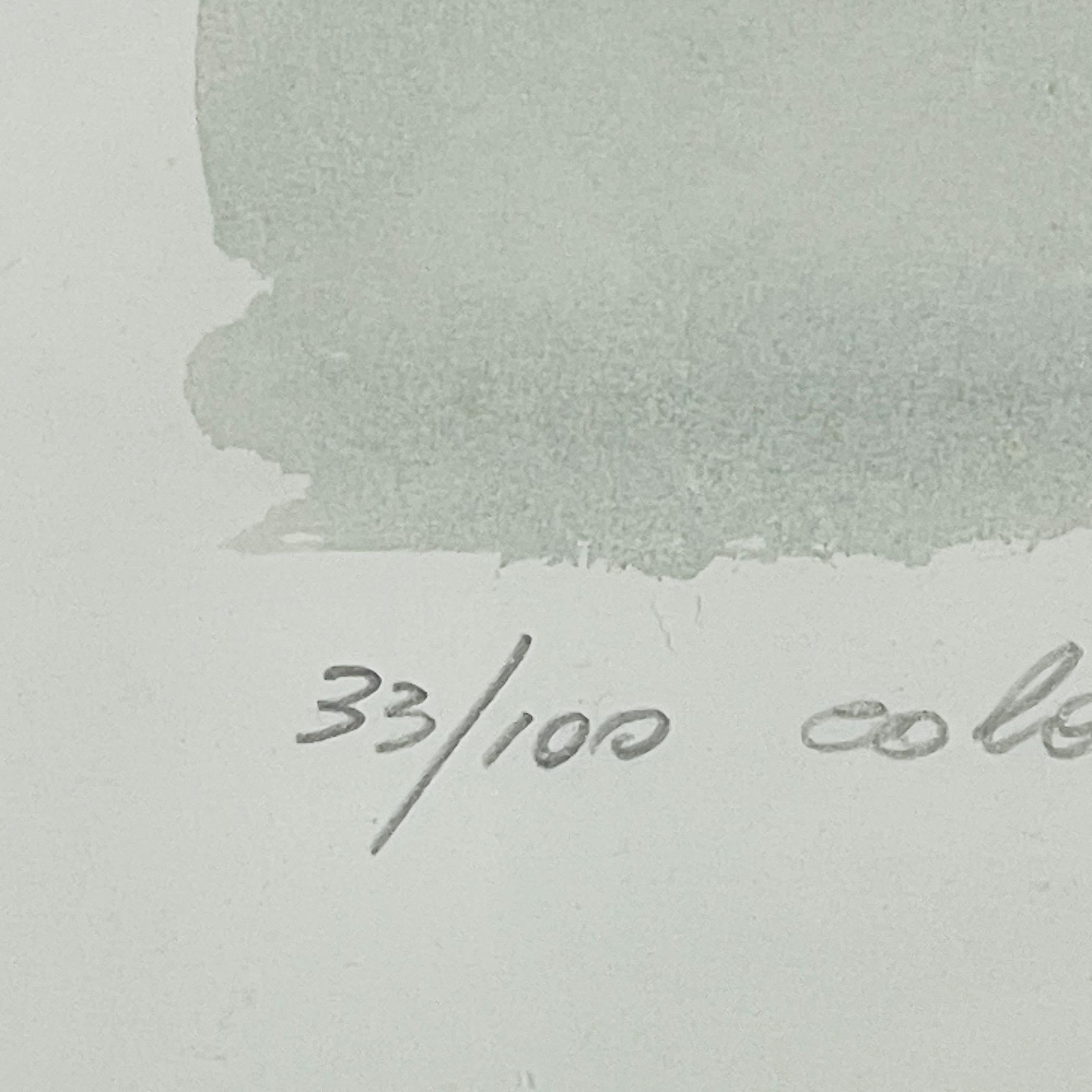 Lithographie Mädchenkopf in limitierter Auflage, handbemalt 33/100, Italien, 1977 im Angebot 5