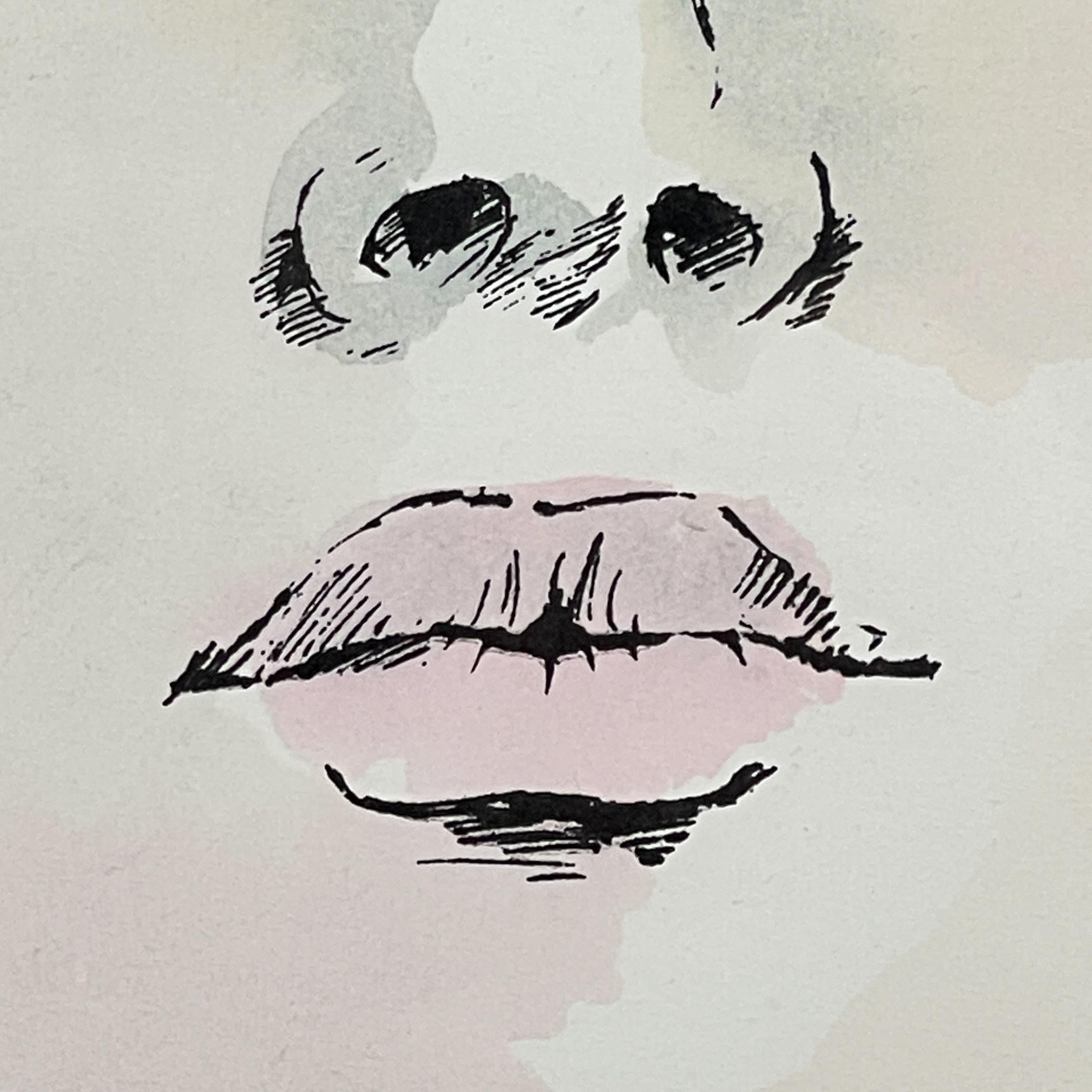 Lithographie Mädchenkopf in limitierter Auflage, handbemalt 33/100, Italien, 1977 im Angebot 7