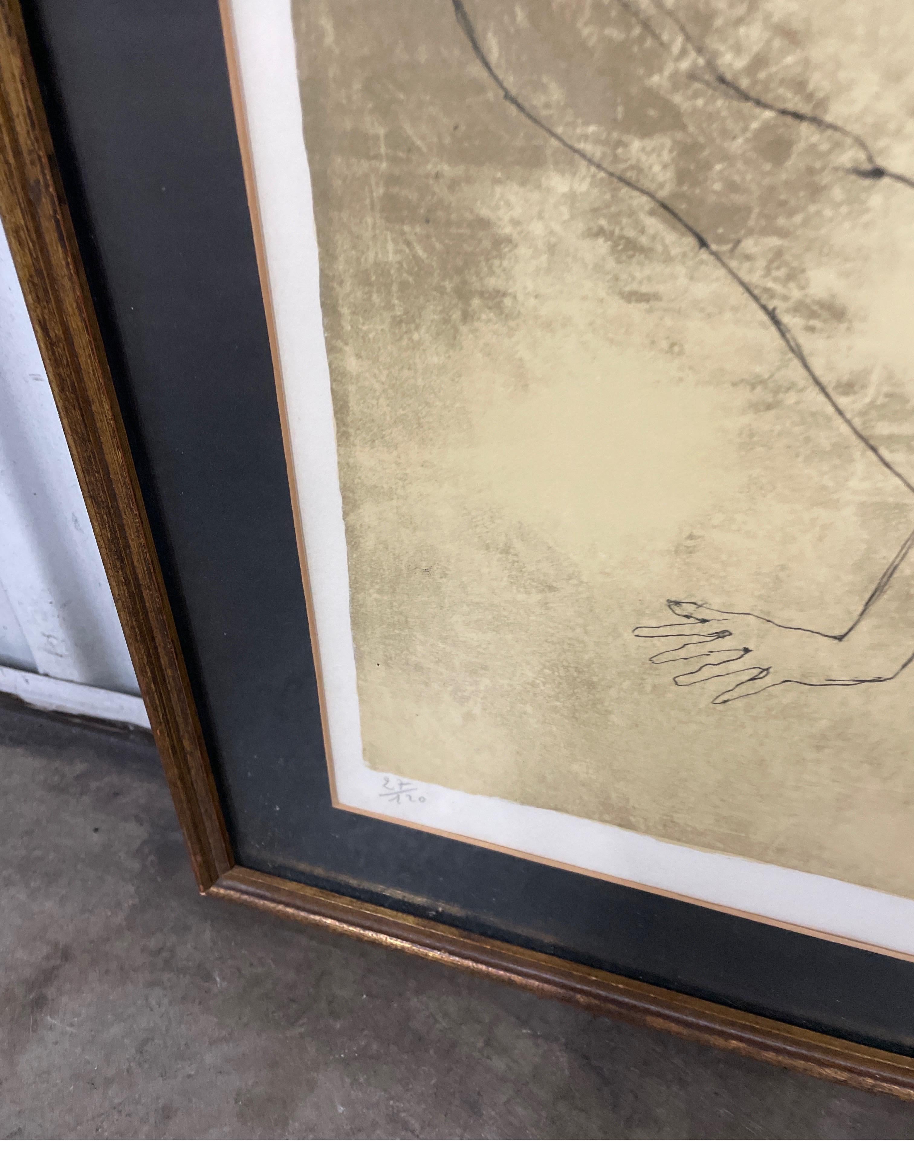 Lithographie de ballerine de Jean Jansem Bon état - En vente à West Palm Beach, FL