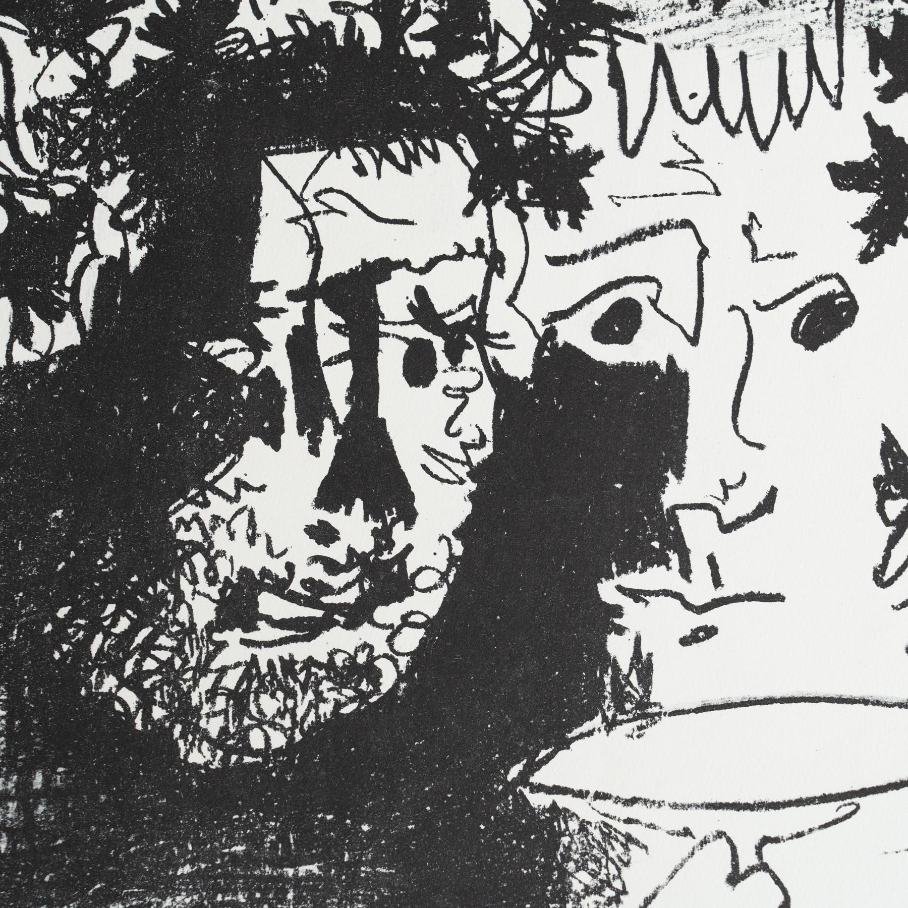 Lithographieplakat der Ausstellung Zeichnungen von Picasso in limitierter Auflage, Zeichnungen von Picasso, 1961 (Mitte des 20. Jahrhunderts) im Angebot