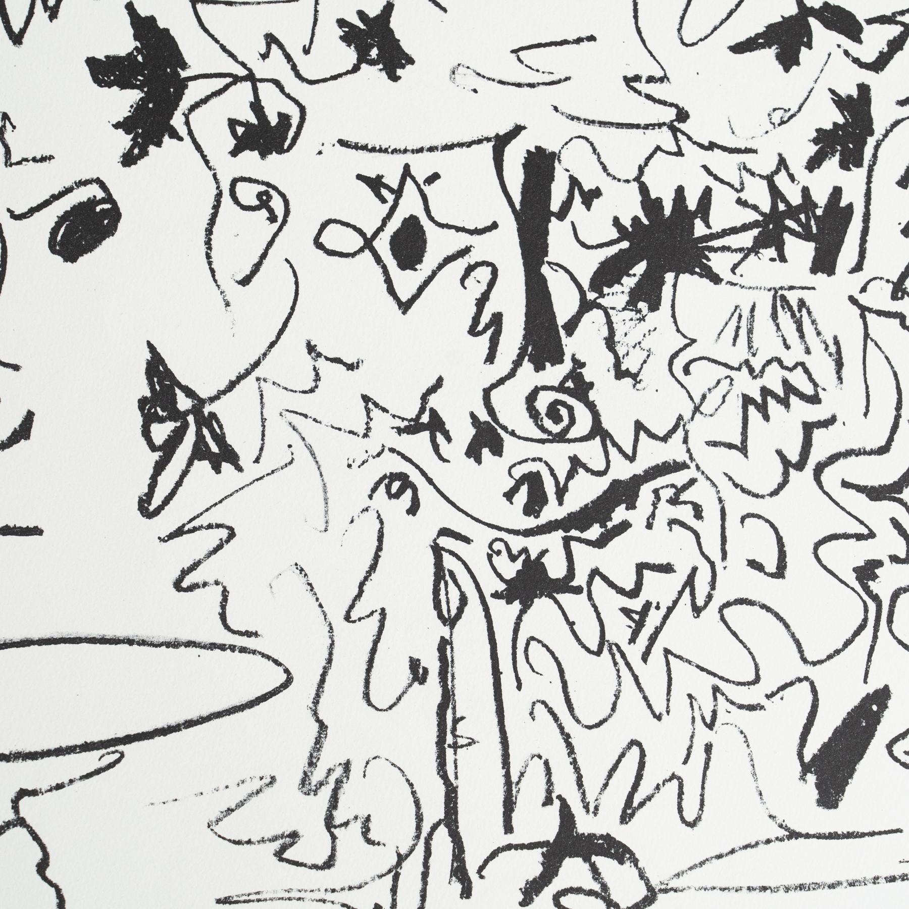 Lithographieplakat der Ausstellung Zeichnungen von Picasso in limitierter Auflage, Zeichnungen von Picasso, 1961 (Papier) im Angebot