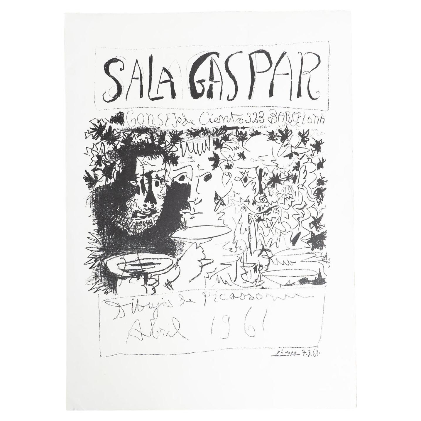 Limited Edition Lithographic Poster of the exhibition Drawings by Picasso, 1961