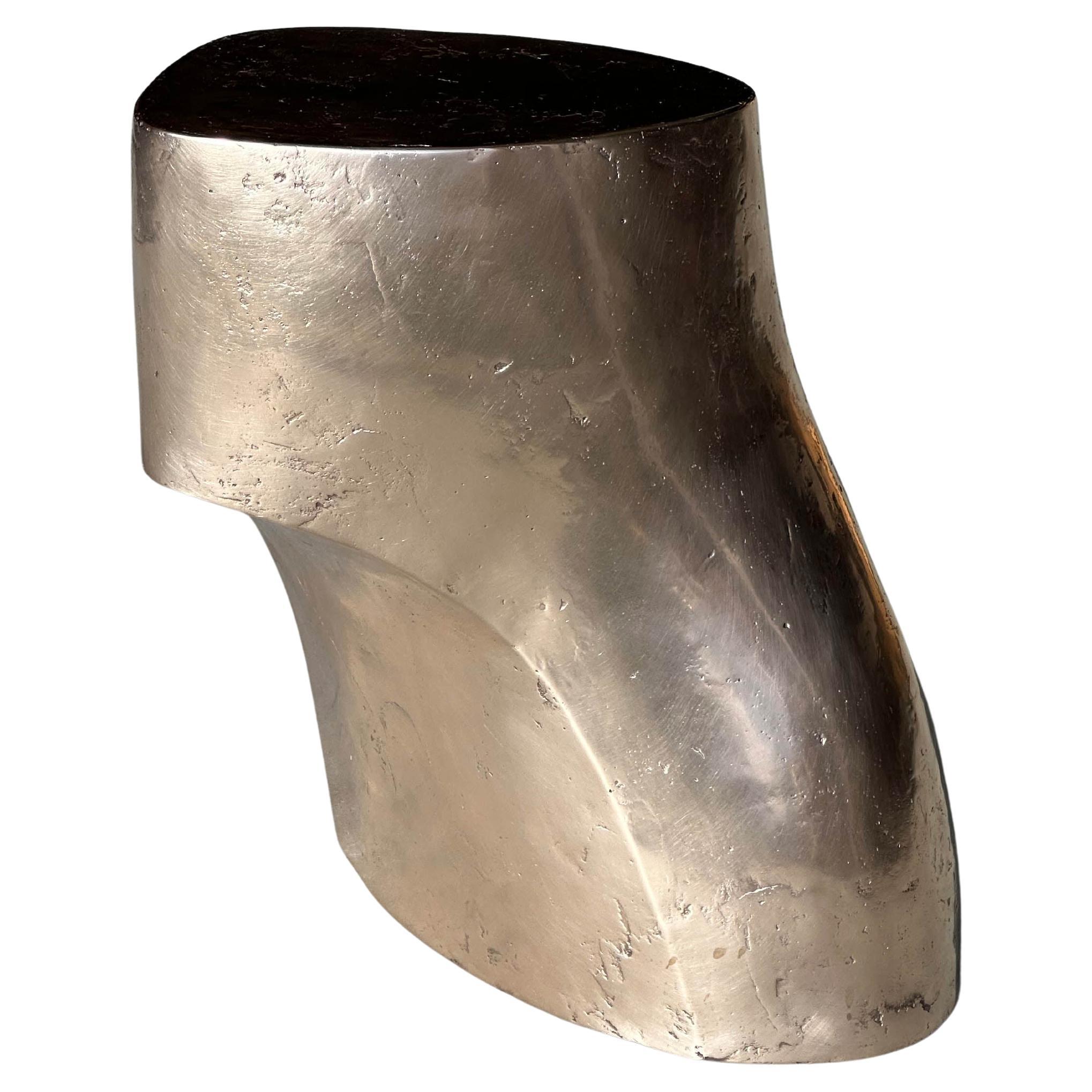 Limited Edition Lost Wax Casted Bronze Palm II Side Table by Vogel Studio For Sale