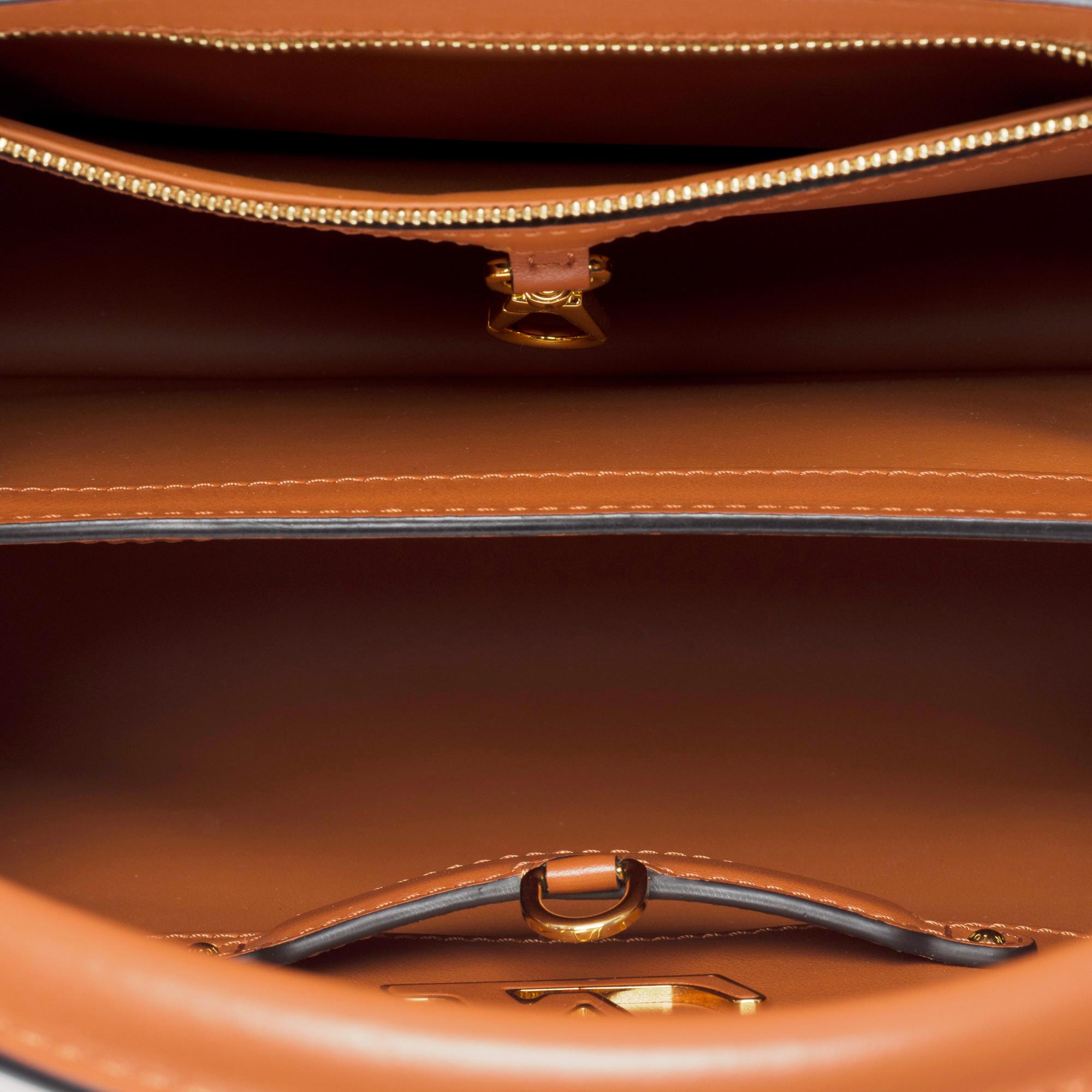 Women's Limited Edition Louis Vuitton Capucines MM handbag strap in braided Raffia, GHW