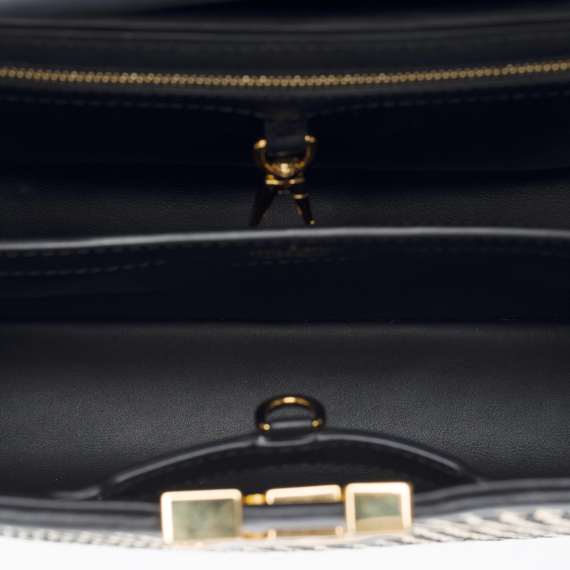 Limited Edition Louis Vuitton Capucines MM handbag strap in braided Raffia, GHW For Sale 4