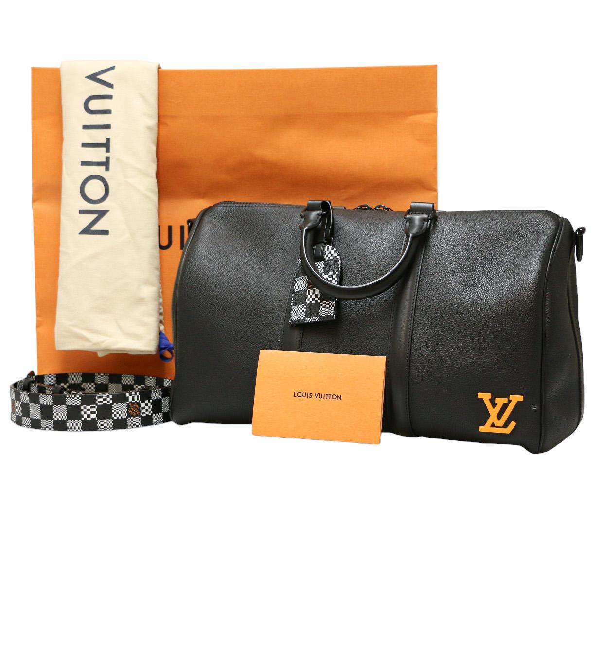 Limitierte Auflage Louis Vuitton Keepall 40 Schwarze Stadt