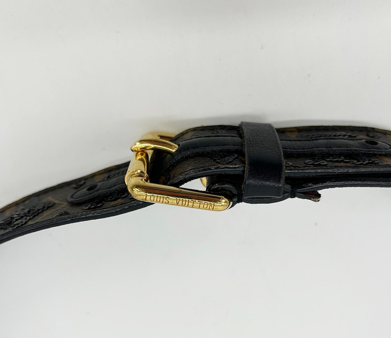 Limited Edition Louis Vuitton Monogram Sequin Eclipse Belt For Sale 1