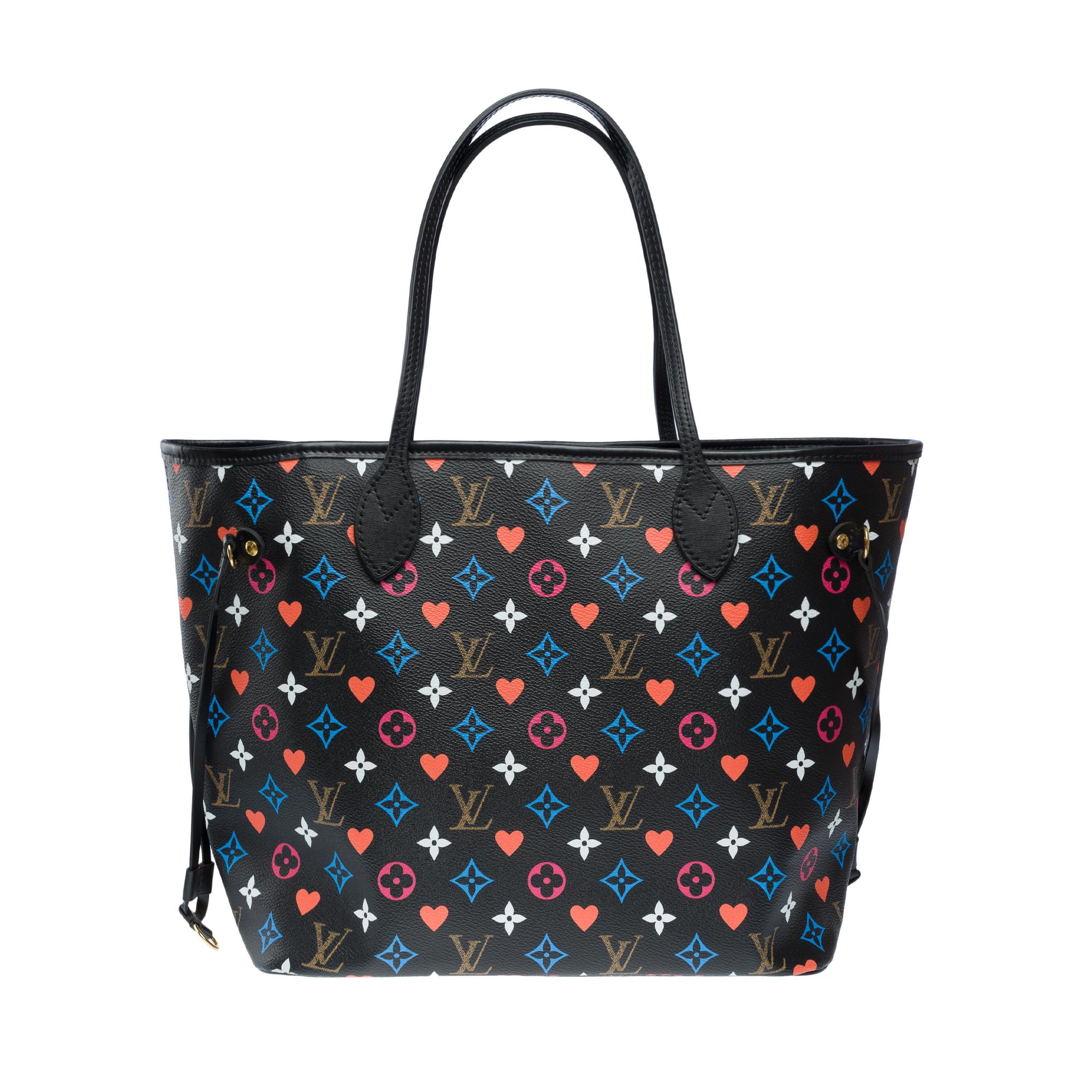 Limited Edition Louis Vuitton Neverfull Game On in schwarzer Leinwand in limitierter Auflage im Angebot bei 1stDibs