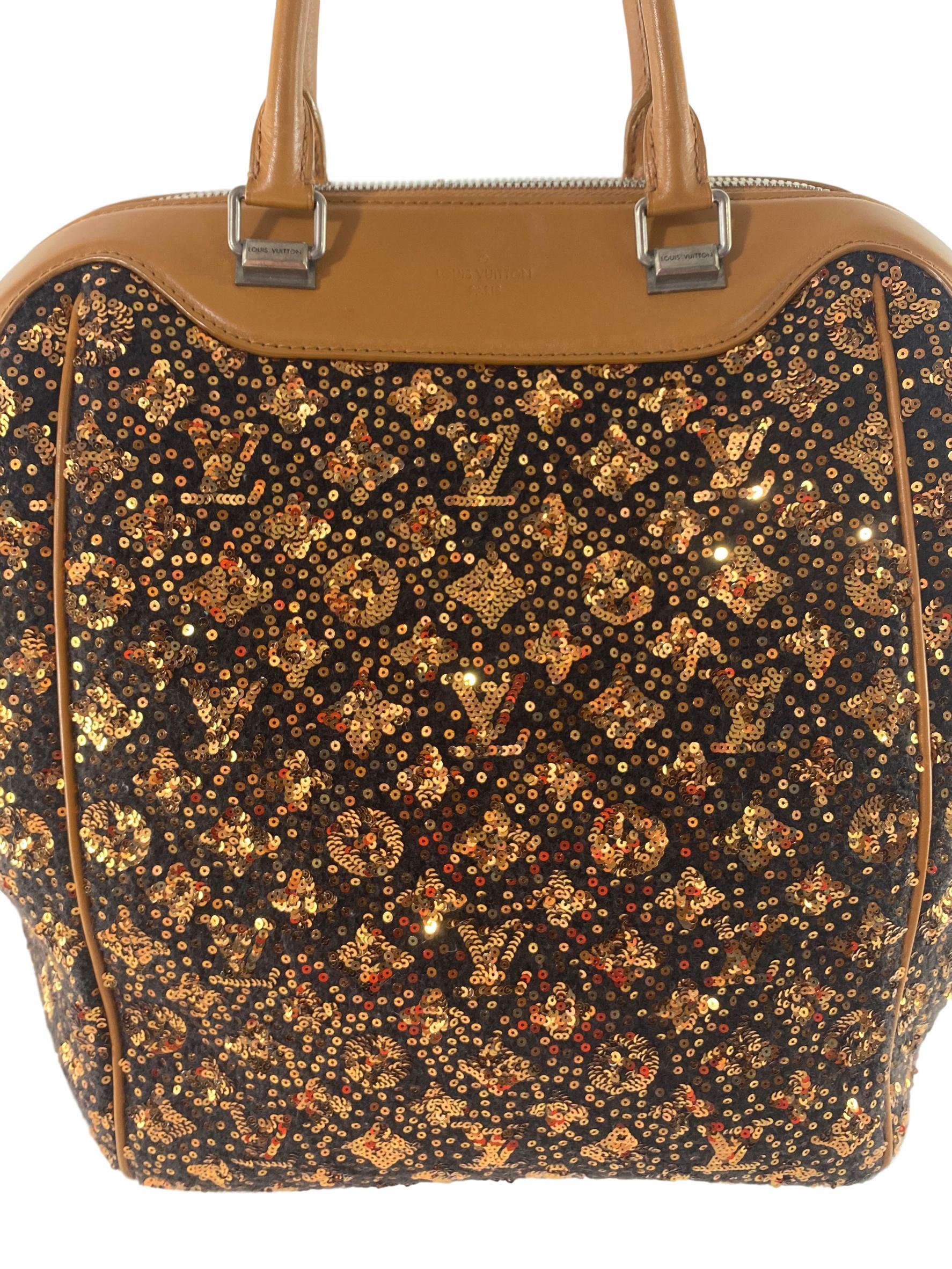 Limited Edition Louis Vuitton North South Sunshine Express Sequin Bag In Excellent Condition In Banner Elk, NC
