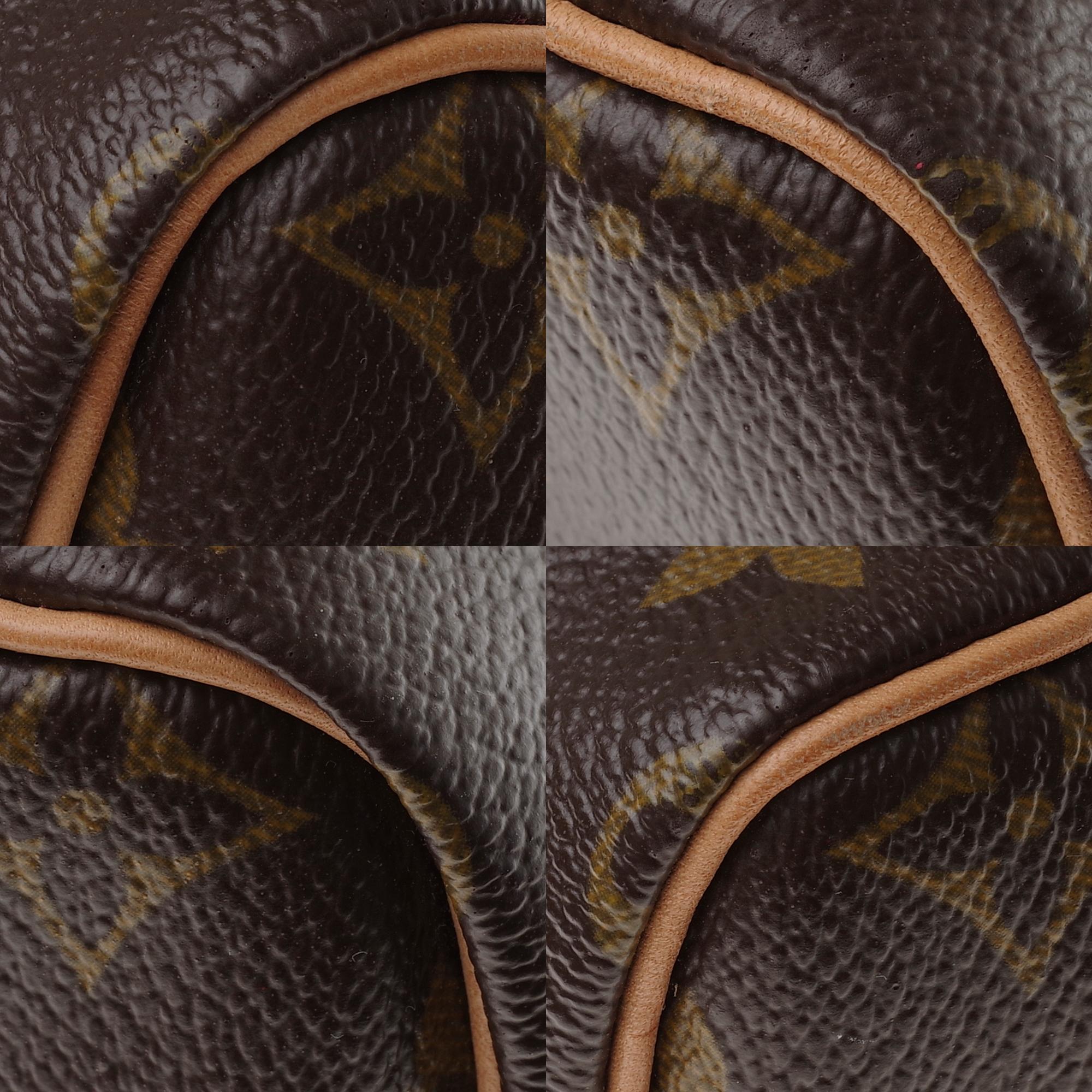 Limited Edition Louis Vuitton Speedy 30 V grenade in brown monogram canvas 5