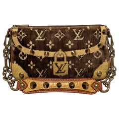 Limited Edition Louis Vuitton Trompe L'Oeil Studded Velour Pochette