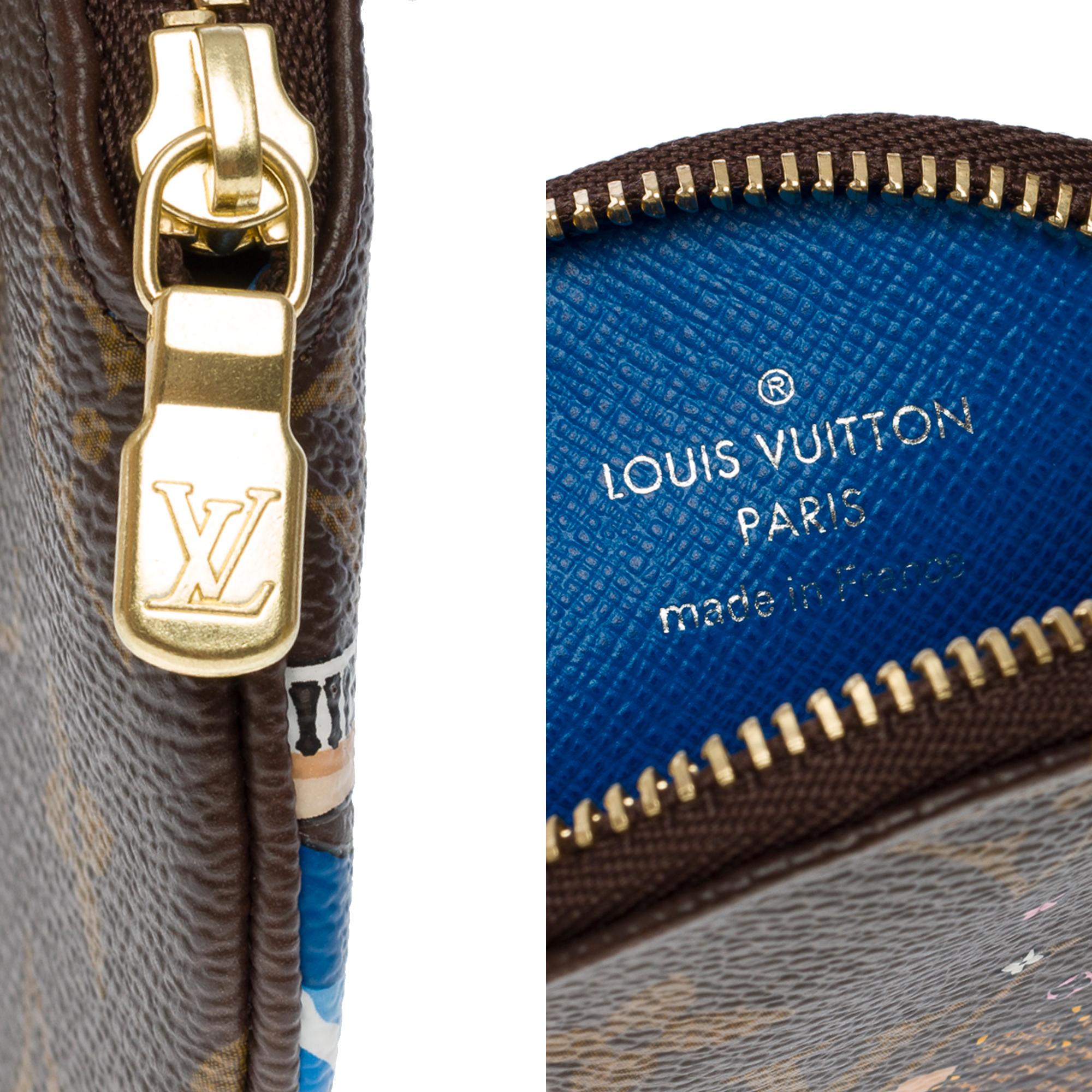 Women's or Men's Limited Edition Louis Vuitton Vivienne Doll coin purse in brown monogram, GHW