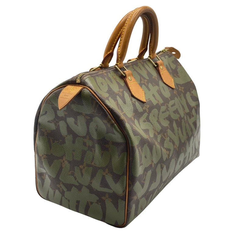 Black Limited Edition Louis Vuitton x Stephen Sprouse Green Graffiti Speedy  For Sale