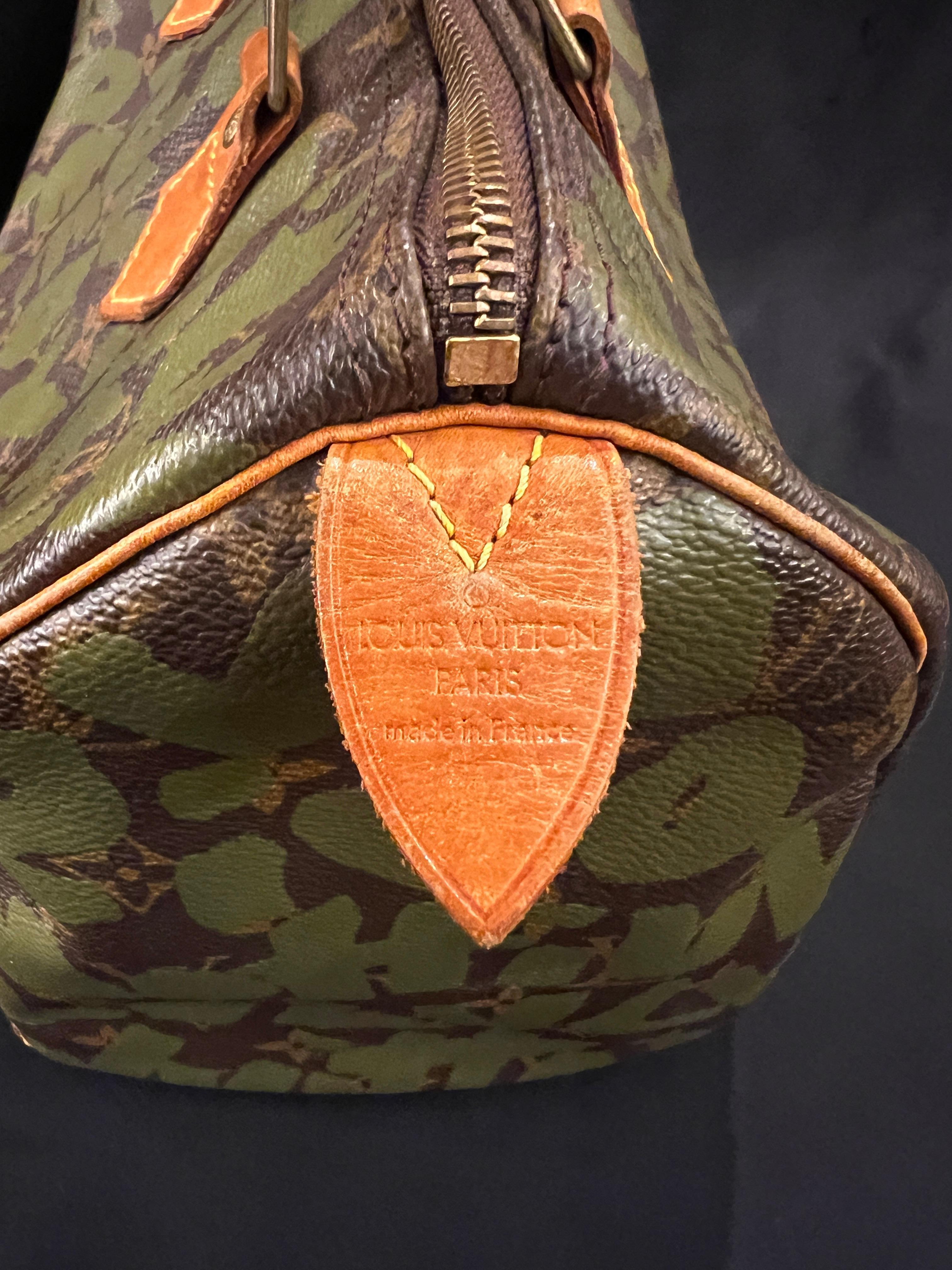 Limited Edition Louis Vuitton x Stephen Sprouse Green Graffiti Speedy In Good Condition In Palm Beach, FL