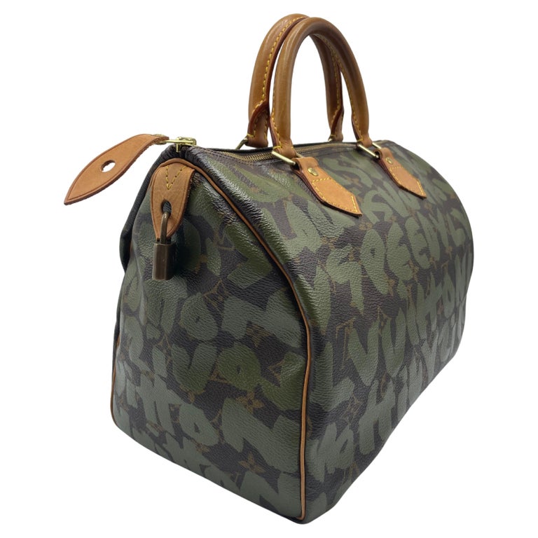 Limited Edition Louis Vuitton x Stephen Sprouse Green Graffiti Speedy  For Sale 1