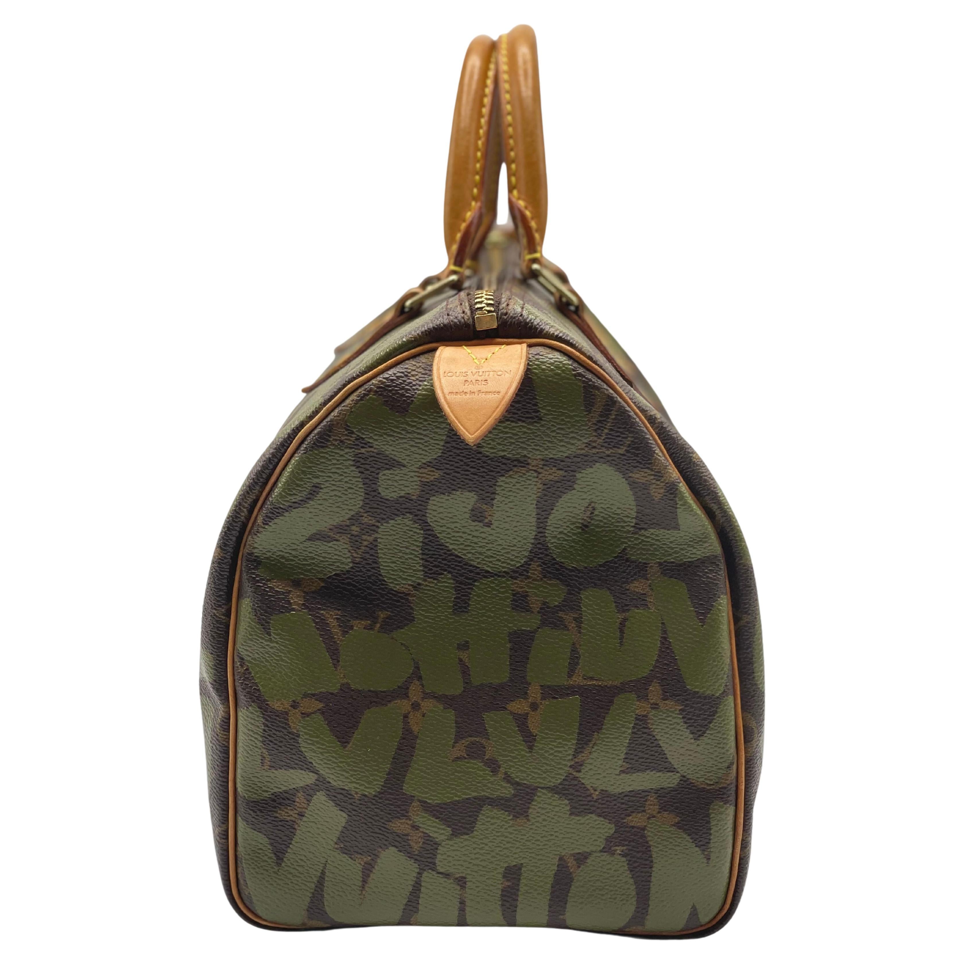 Limited Edition Louis Vuitton x Stephen Sprouse Green Graffiti Speedy  For Sale 1
