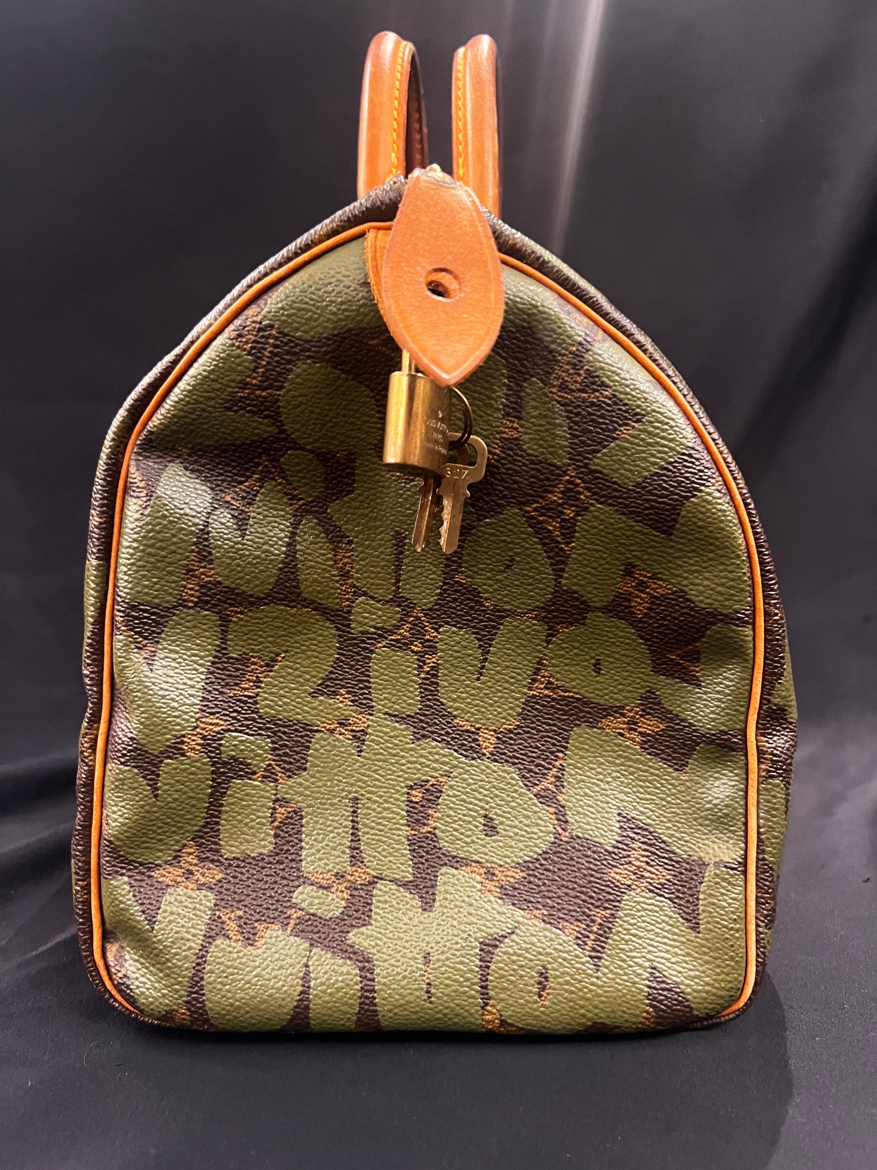 Limited Edition Louis Vuitton x Stephen Sprouse Green Graffiti Speedy 2