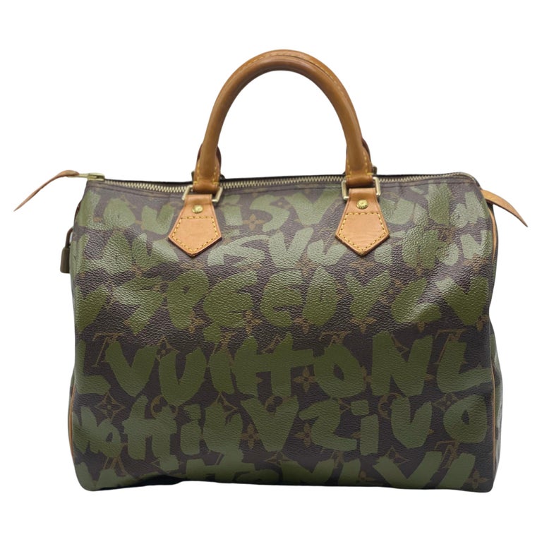 Limited Edition Louis Vuitton x Stephen Sprouse Green Graffiti Speedy  For Sale