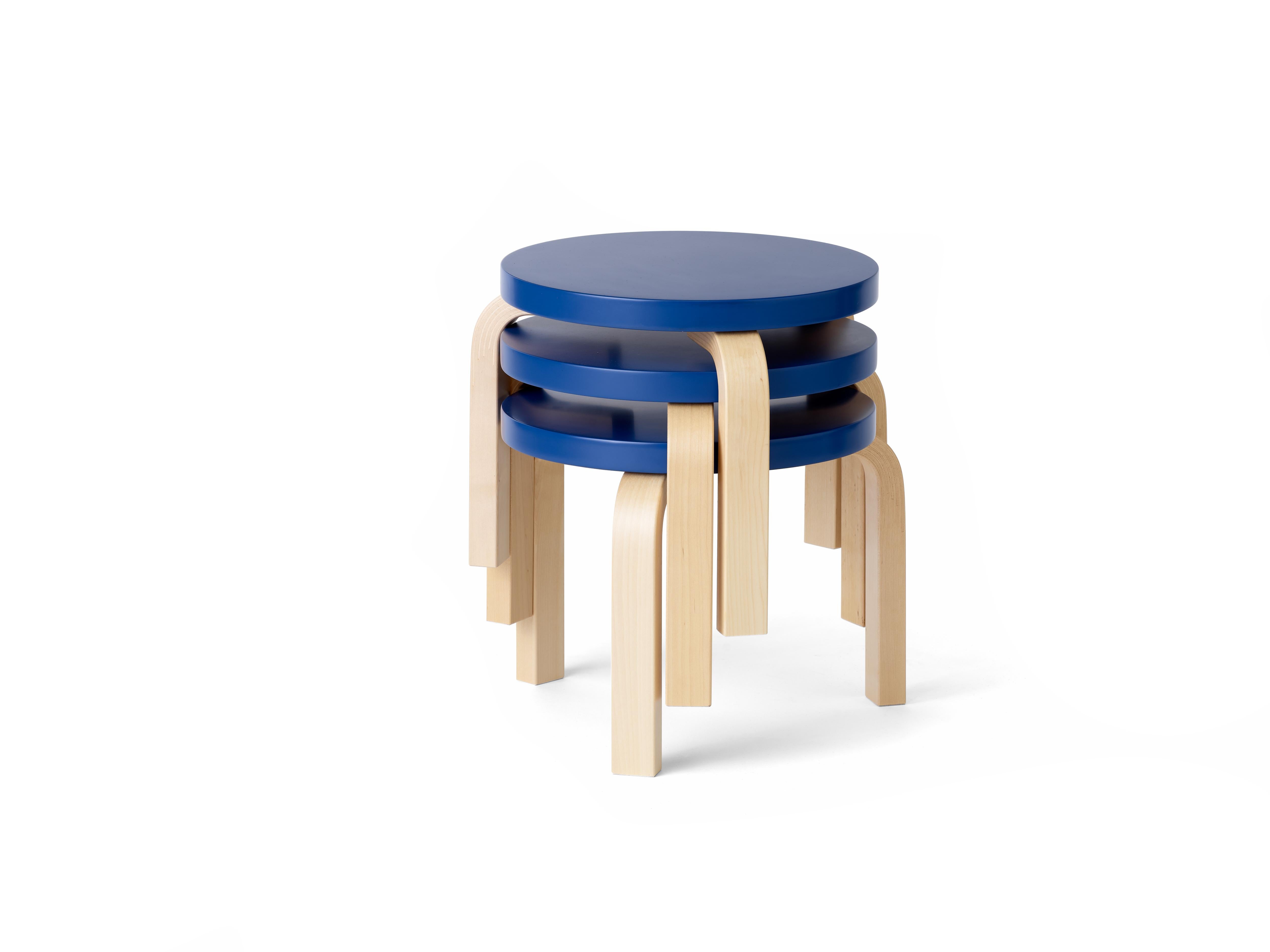 Limited Edition Low Stool 60 in Moonstone by Artek and Heath (Moderne)