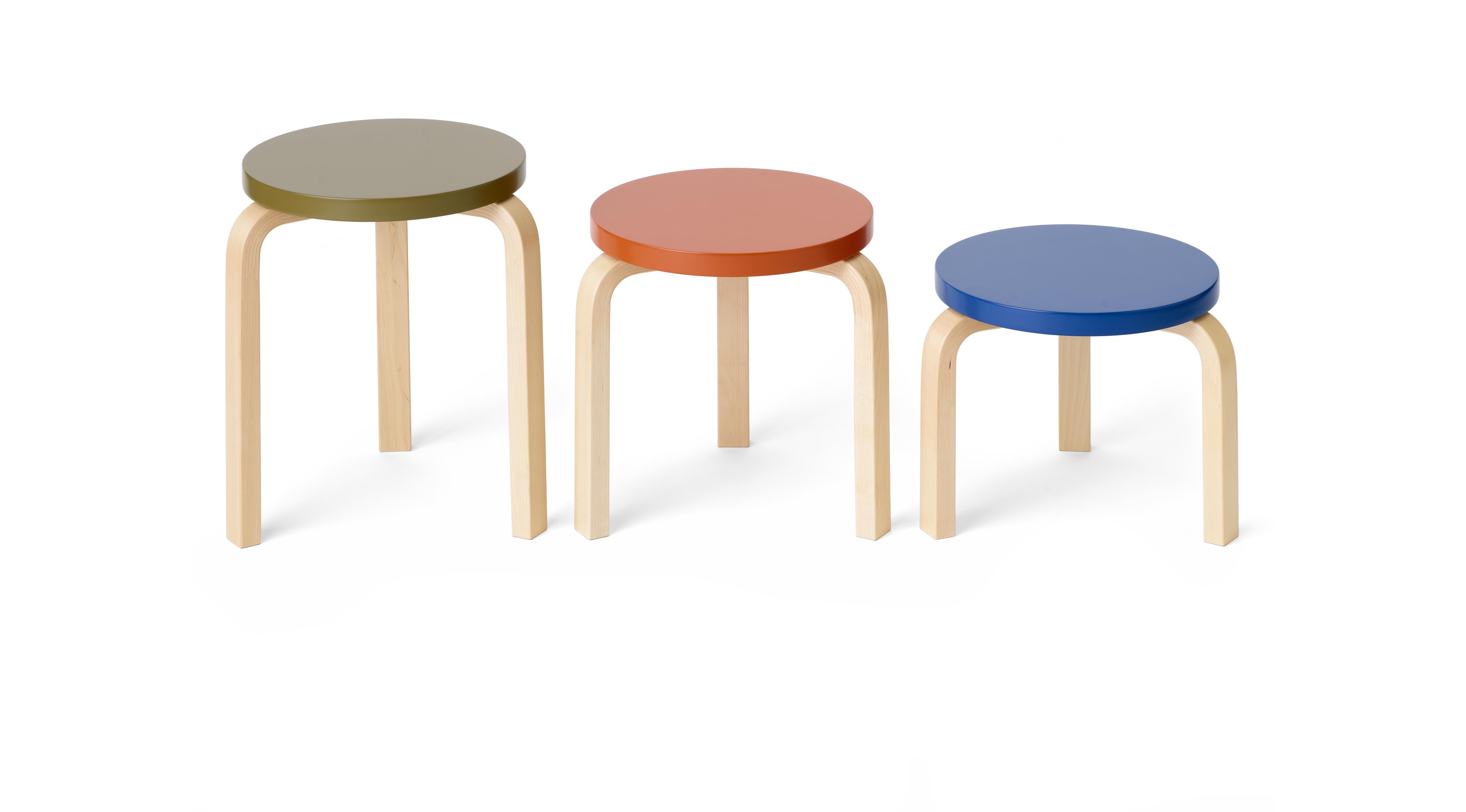 Limited Edition Low Stool 60 in Moonstone by Artek and Heath In New Condition In New York, NY