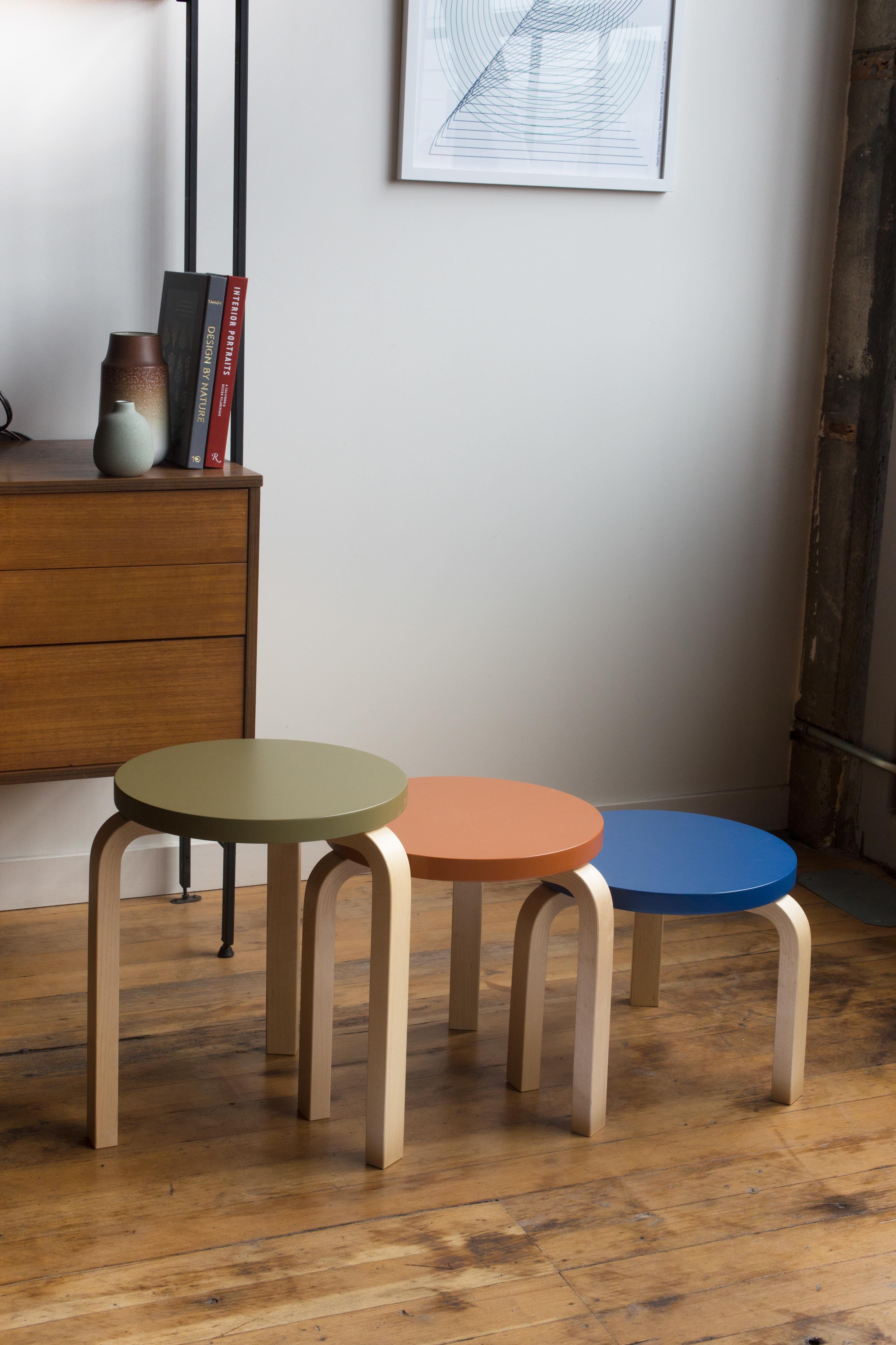 Limited Edition Low Stool 60 in Moonstone by Artek and Heath 2