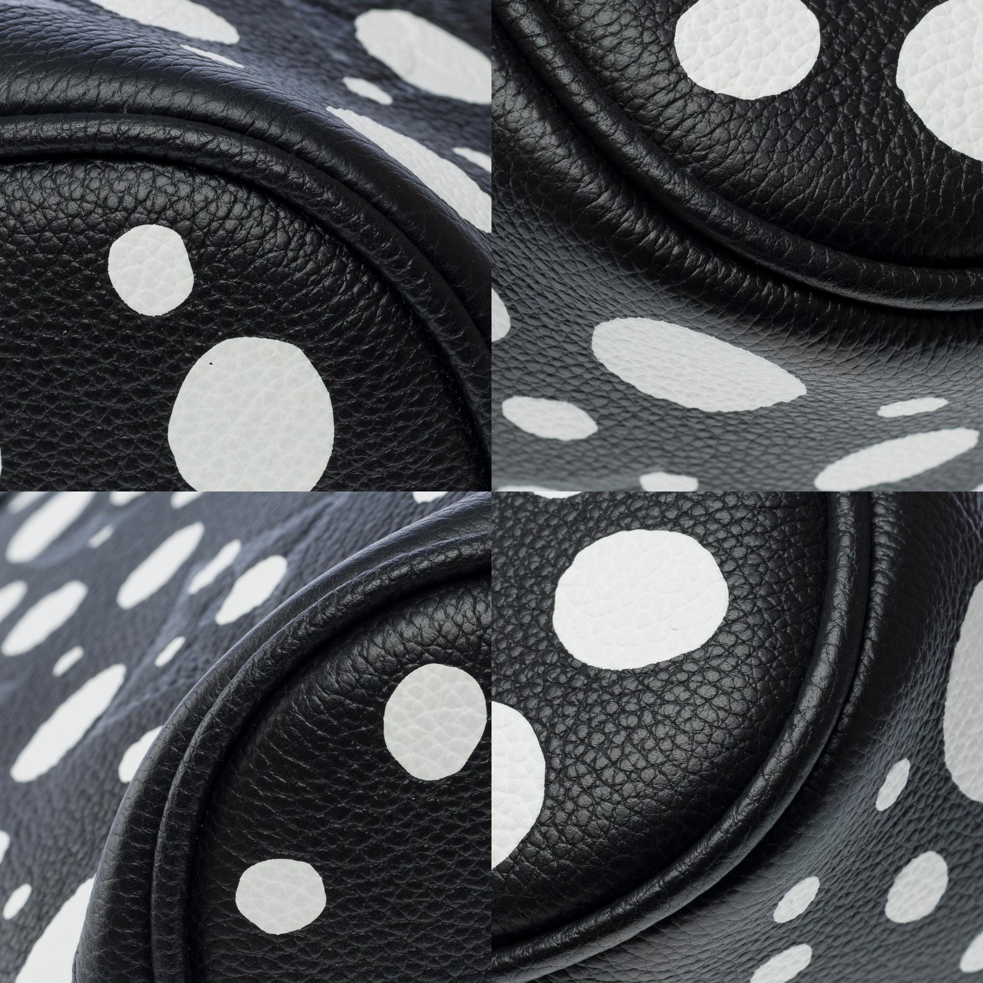 Limited Edition LV x Yayoi Kusama Marshmallow Tote bag in White&Black, SHW 6