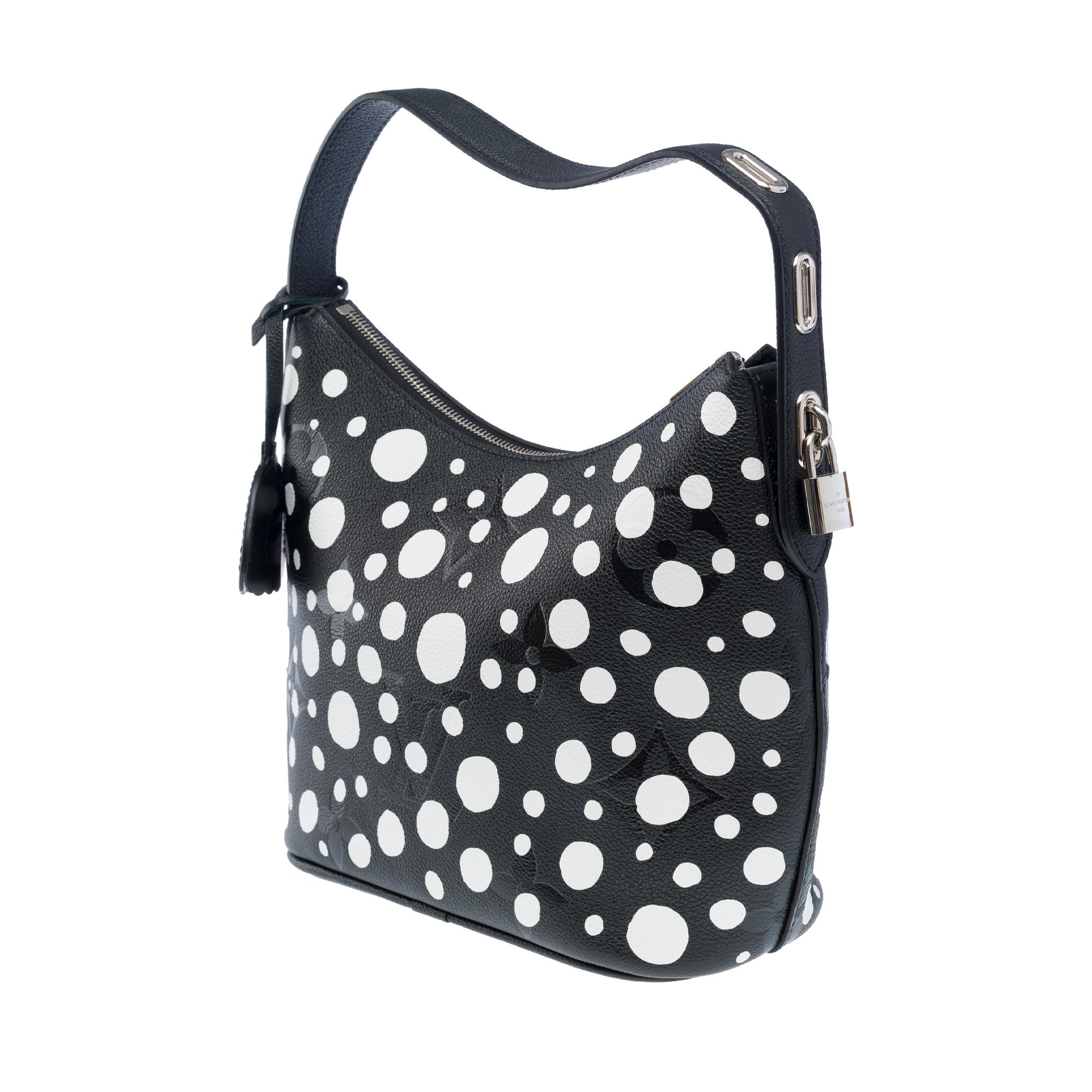 Women's Limited Edition LV x Yayoi Kusama Marshmallow Tote bag in White&Black, SHW