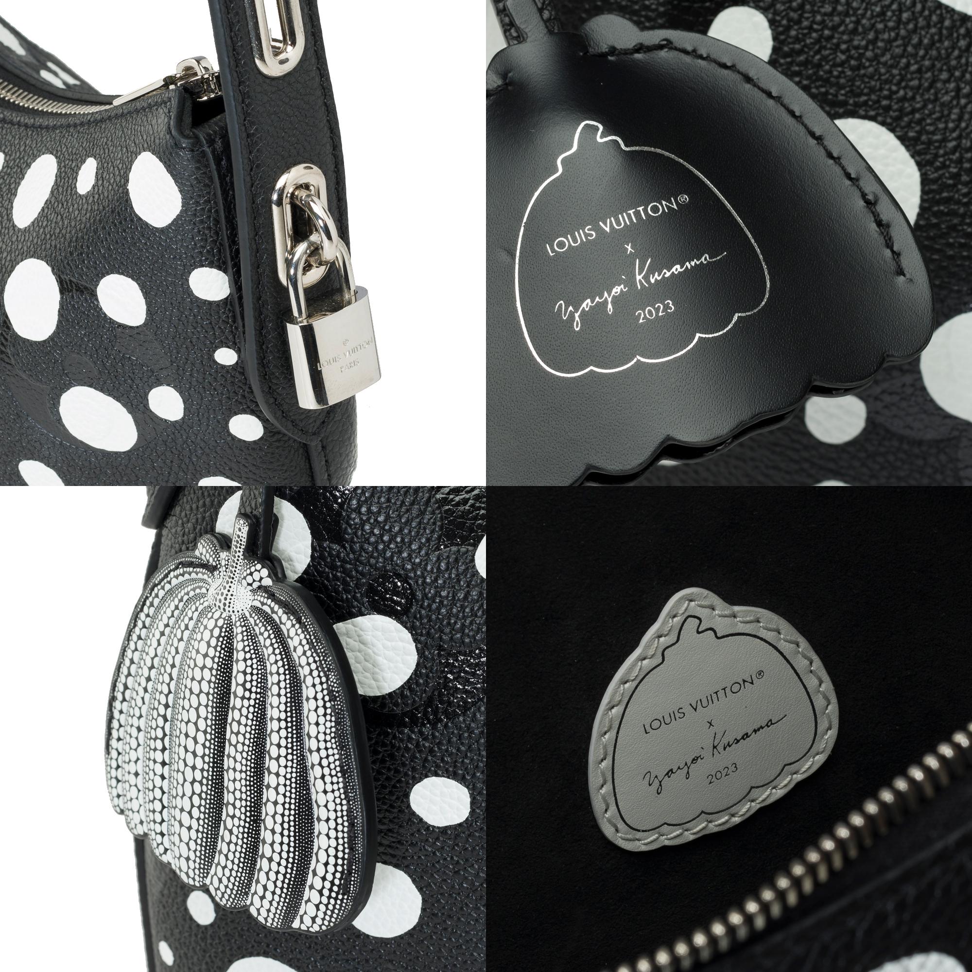 Limited Edition LV x Yayoi Kusama Marshmallow Tote bag in White&Black, SHW 2