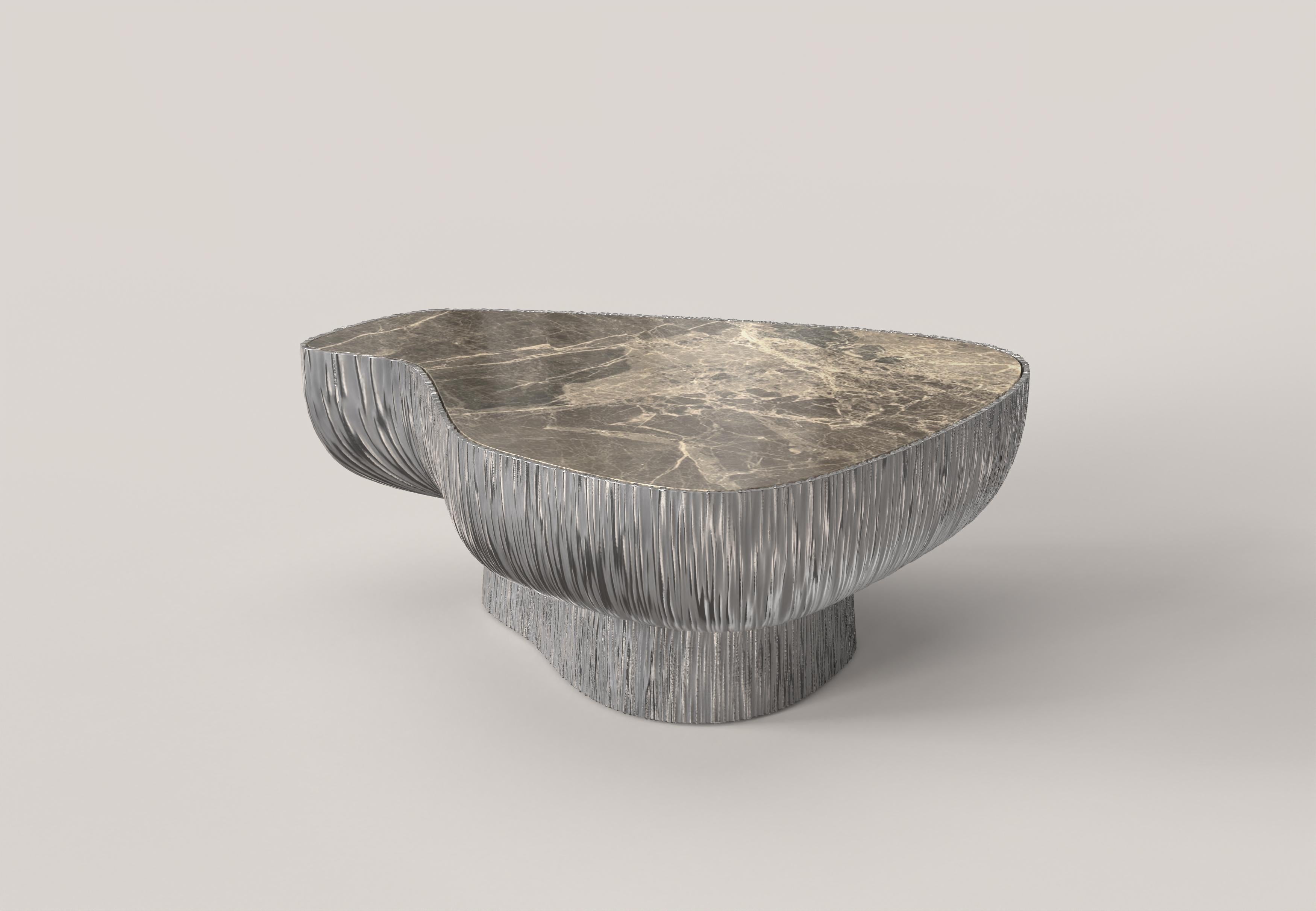 Contemporary Limited Edition Marble Aluminium Table, Giava V2 by Simone Fanciullacci For Sale
