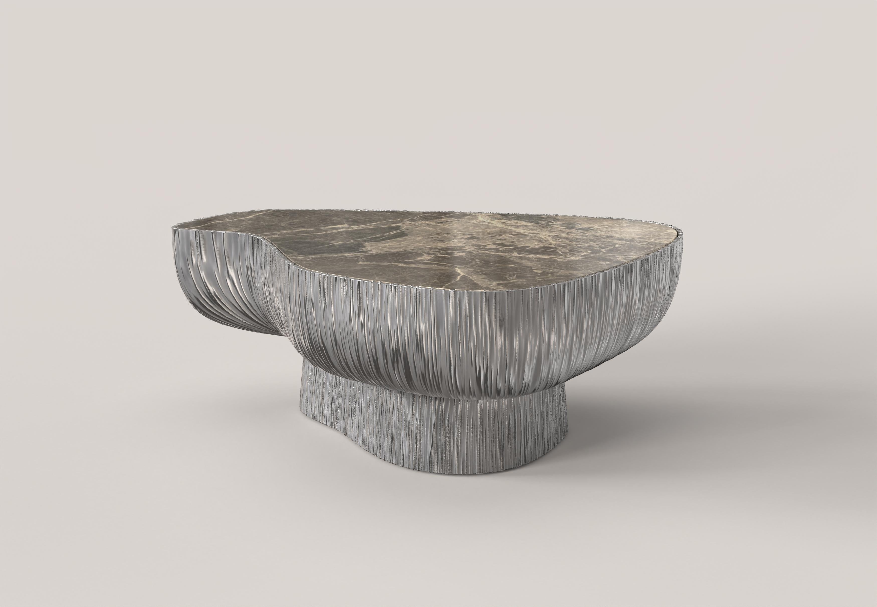 Marmor-Aluminiumtisch in limitierter Auflage, Giava V2 von Simone Fanciullacci im Angebot 2