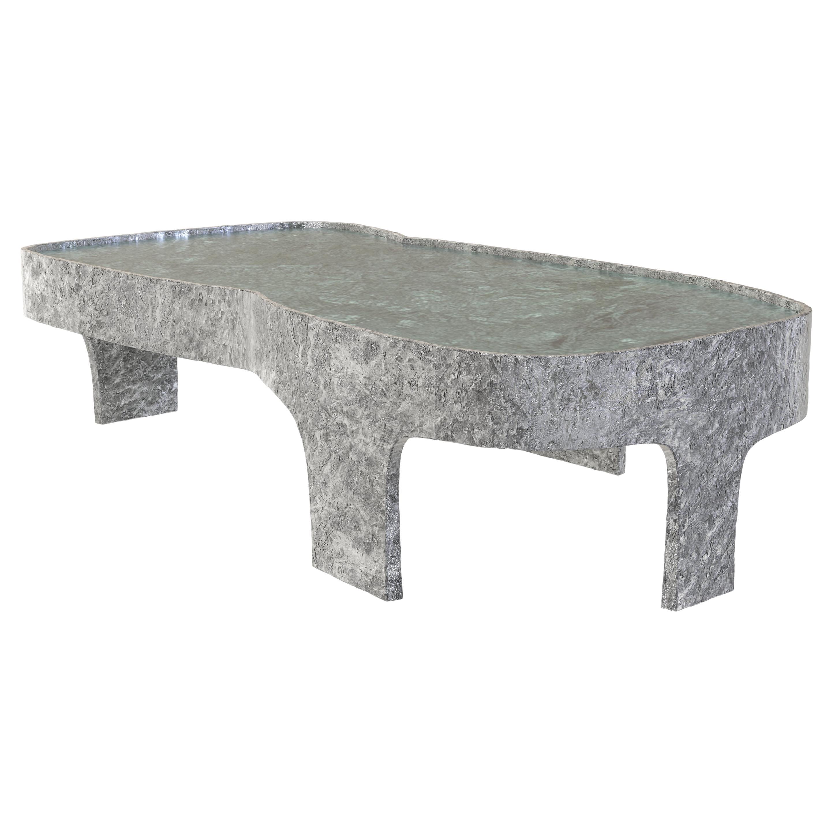 Limited Edition Marble Aluminium Table, Sumatra V3 by Edizione Limitata For Sale