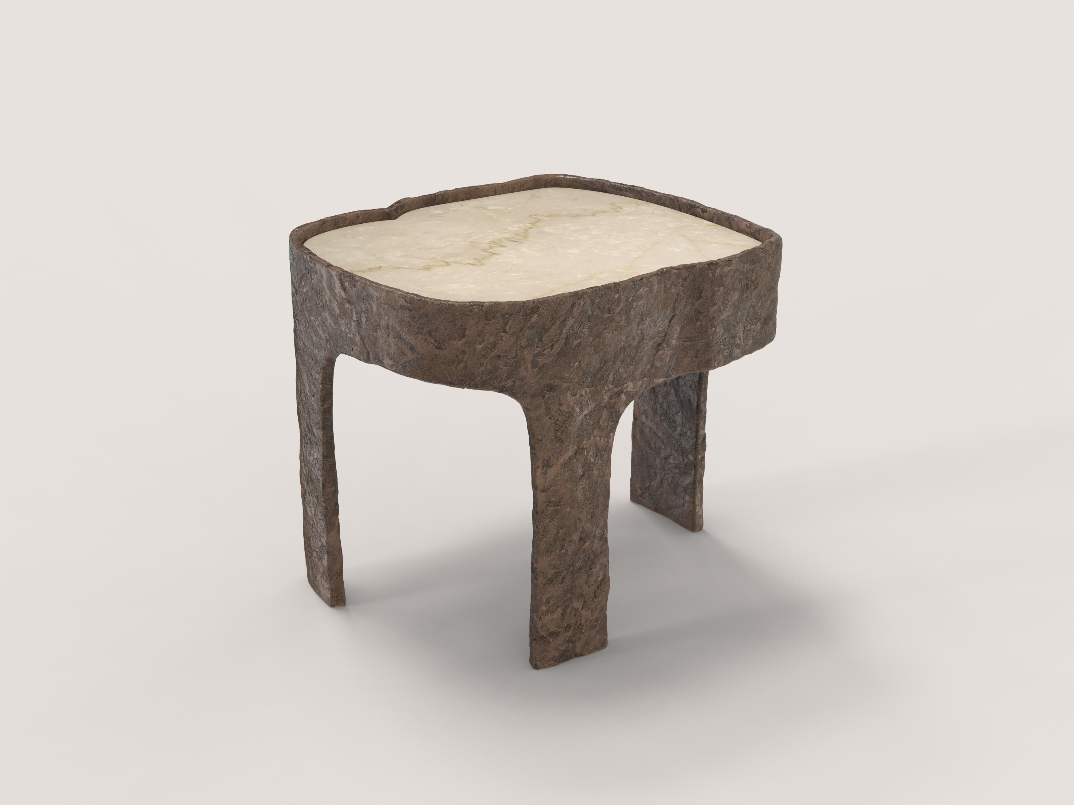 Italian Limited Edition Marble Bronze Table, Sumatra V1 by Edizione Limitata For Sale