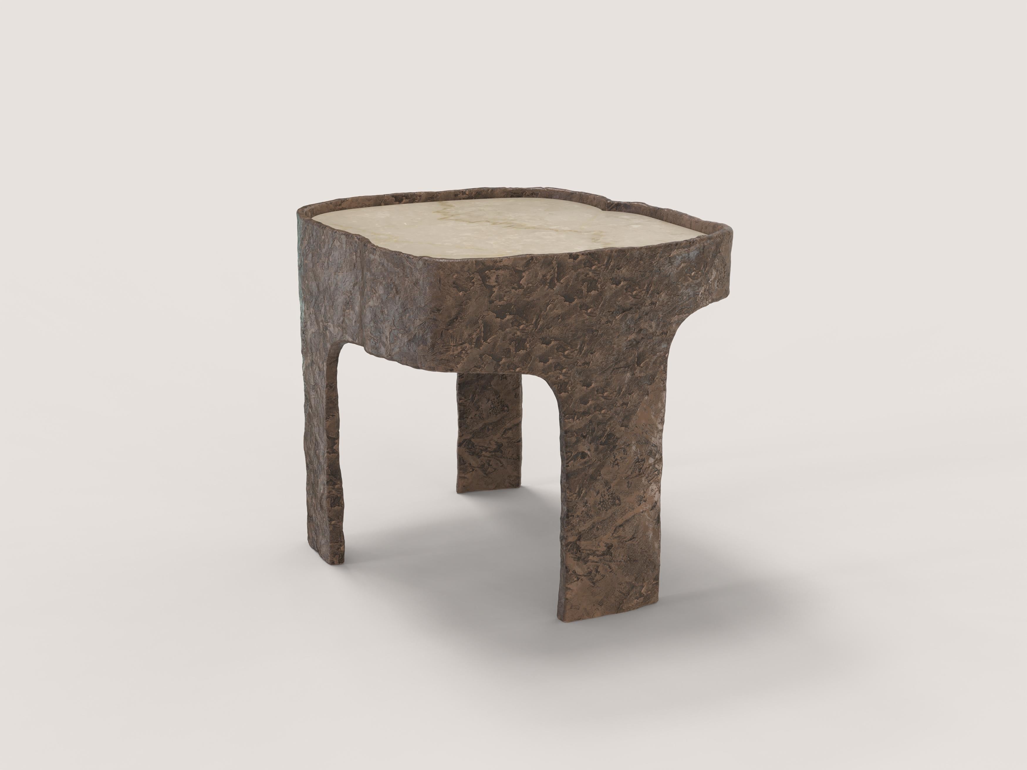 Cast Limited Edition Marble Bronze Table, Sumatra V1 by Edizione Limitata For Sale