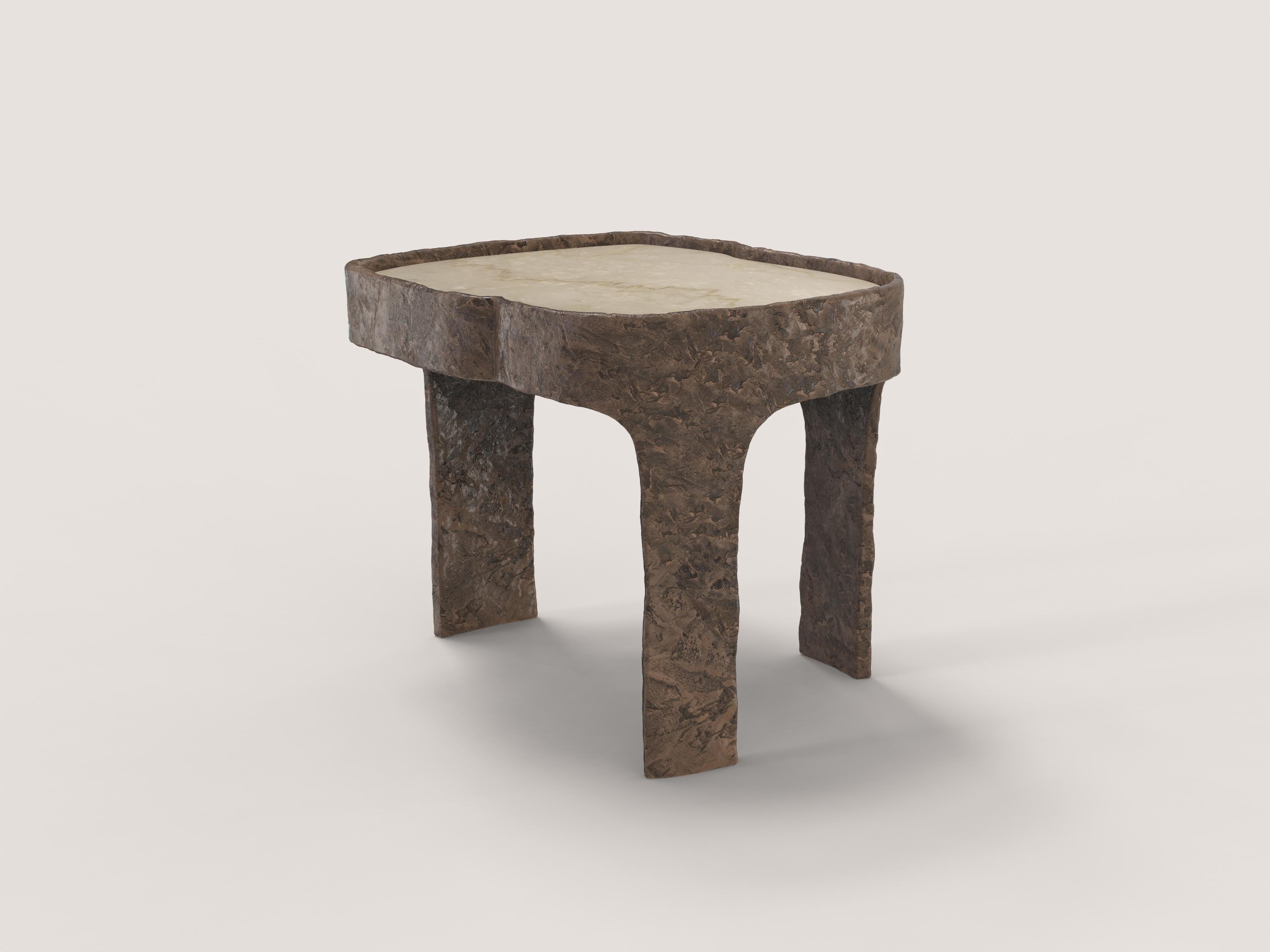 Contemporary Limited Edition Marble Bronze Table, Sumatra V1 by Edizione Limitata For Sale