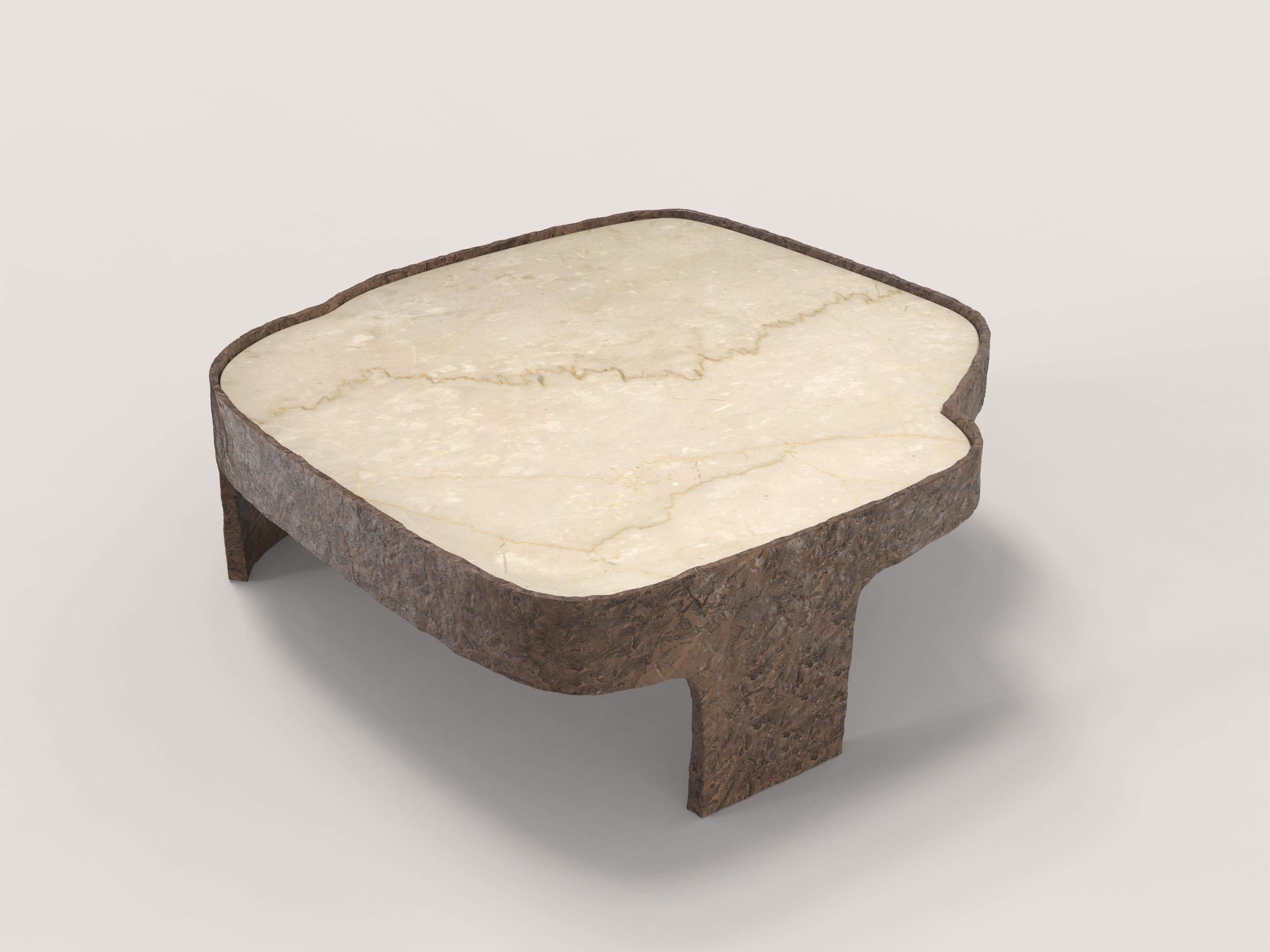 Cast Limited Edition Marble Bronze Table, Sumatra V2 by Edizione Limitata For Sale