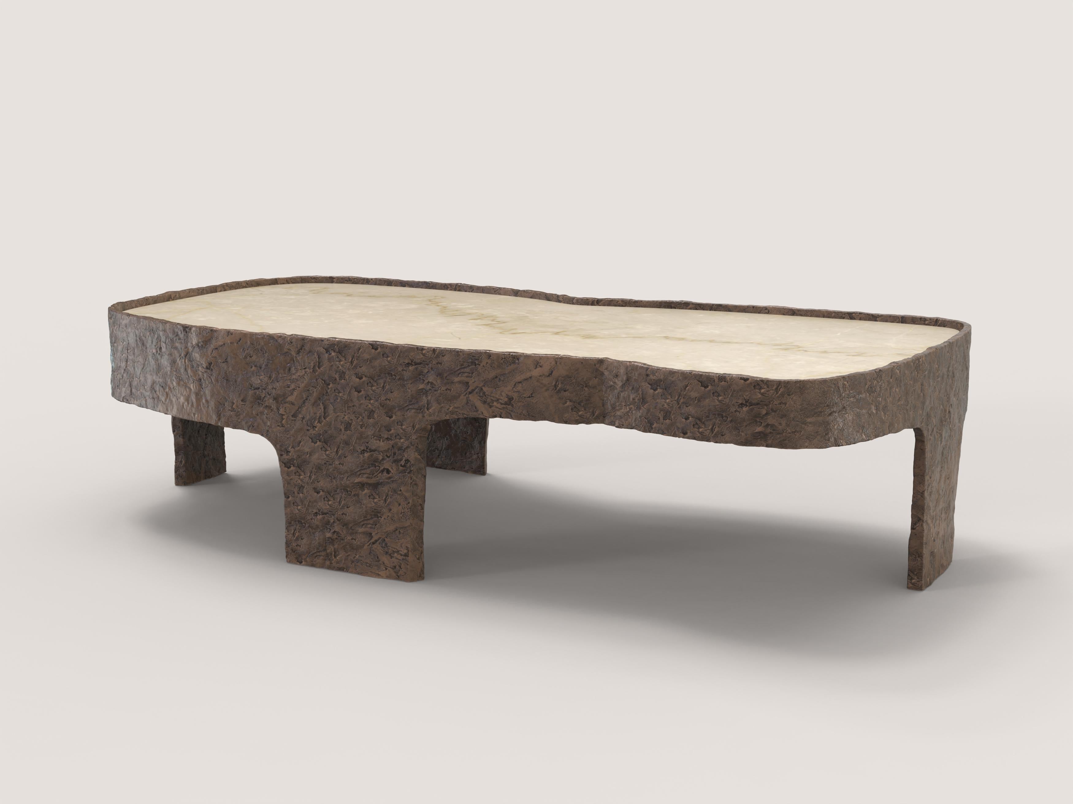 Cast Limited Edition Marble Bronze Table, Sumatra V3 by Edizione Limitata For Sale