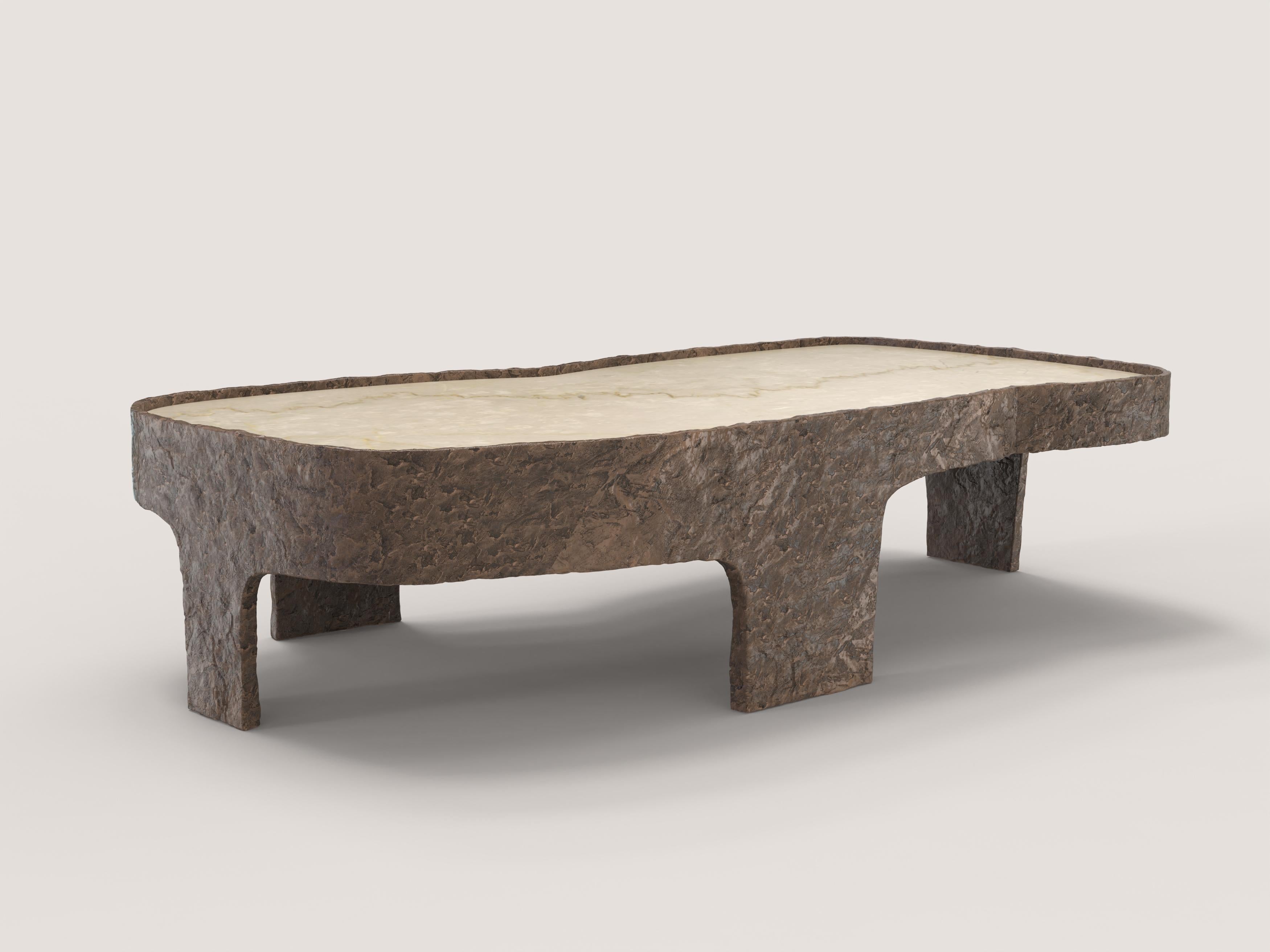 Limited Edition Marble Bronze Table, Sumatra V3 by Edizione Limitata In New Condition For Sale In Milano, IT