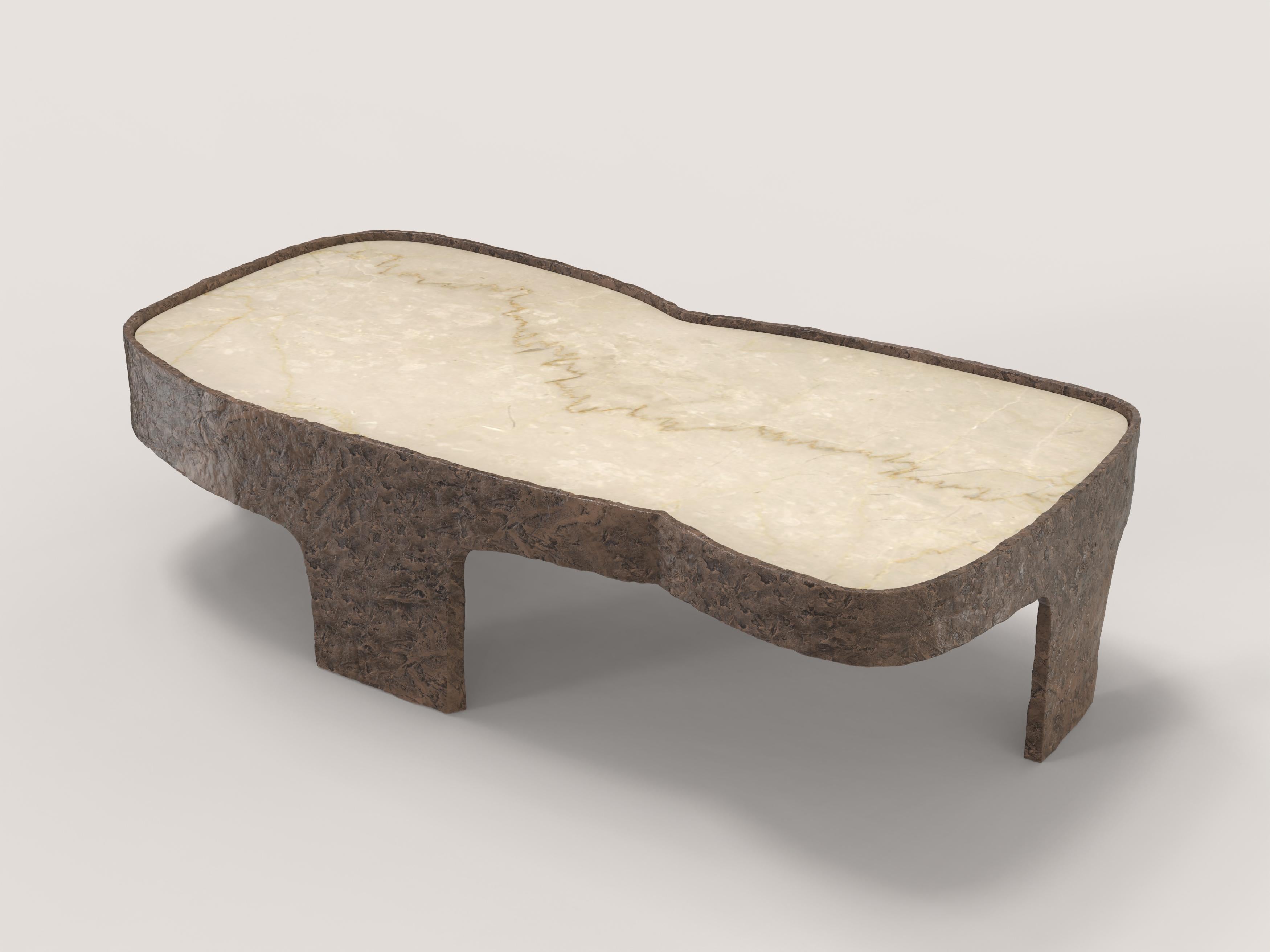 Contemporary Limited Edition Marble Bronze Table, Sumatra V3 by Edizione Limitata For Sale