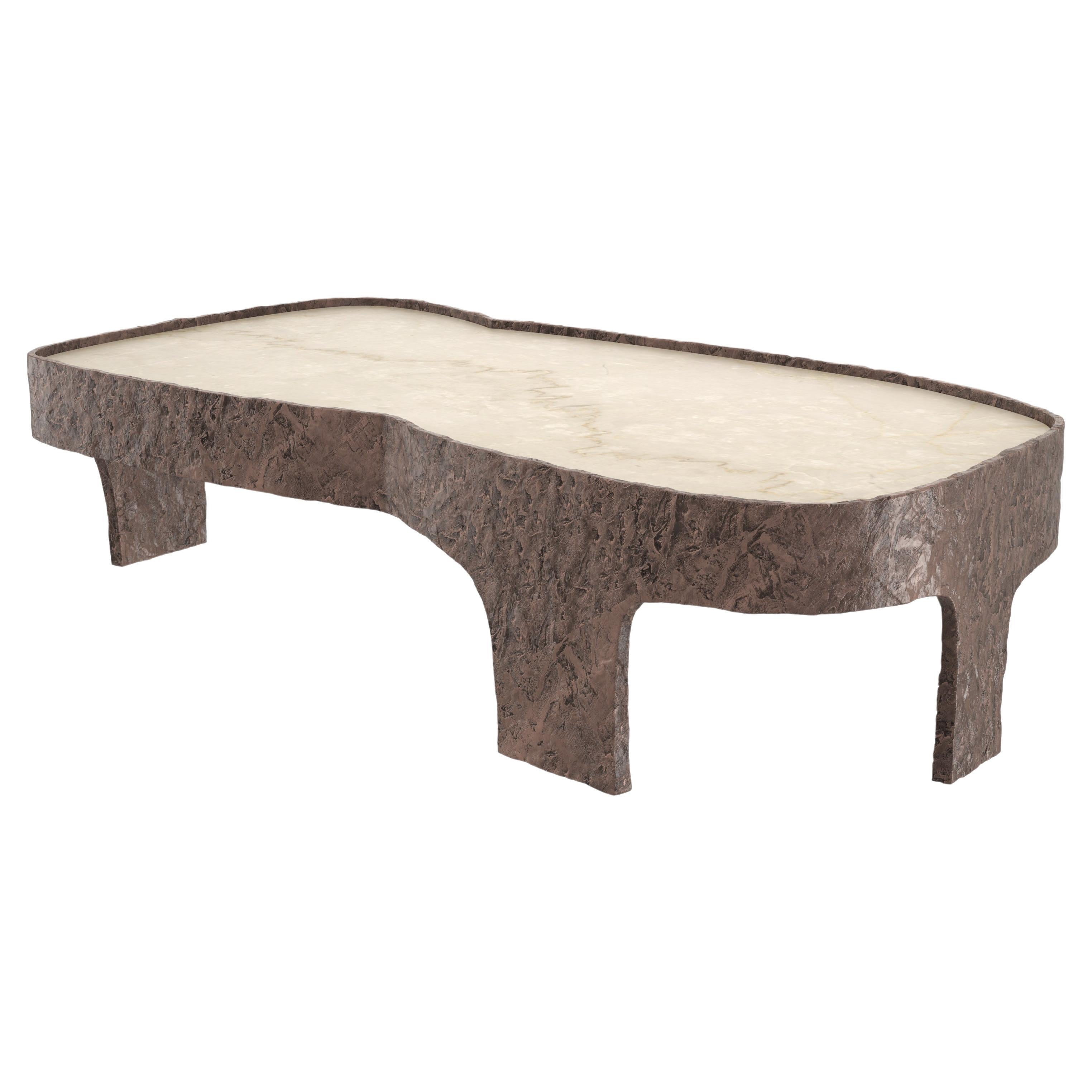 Limited Edition Marble Bronze Table, Sumatra V3 by Edizione Limitata For Sale
