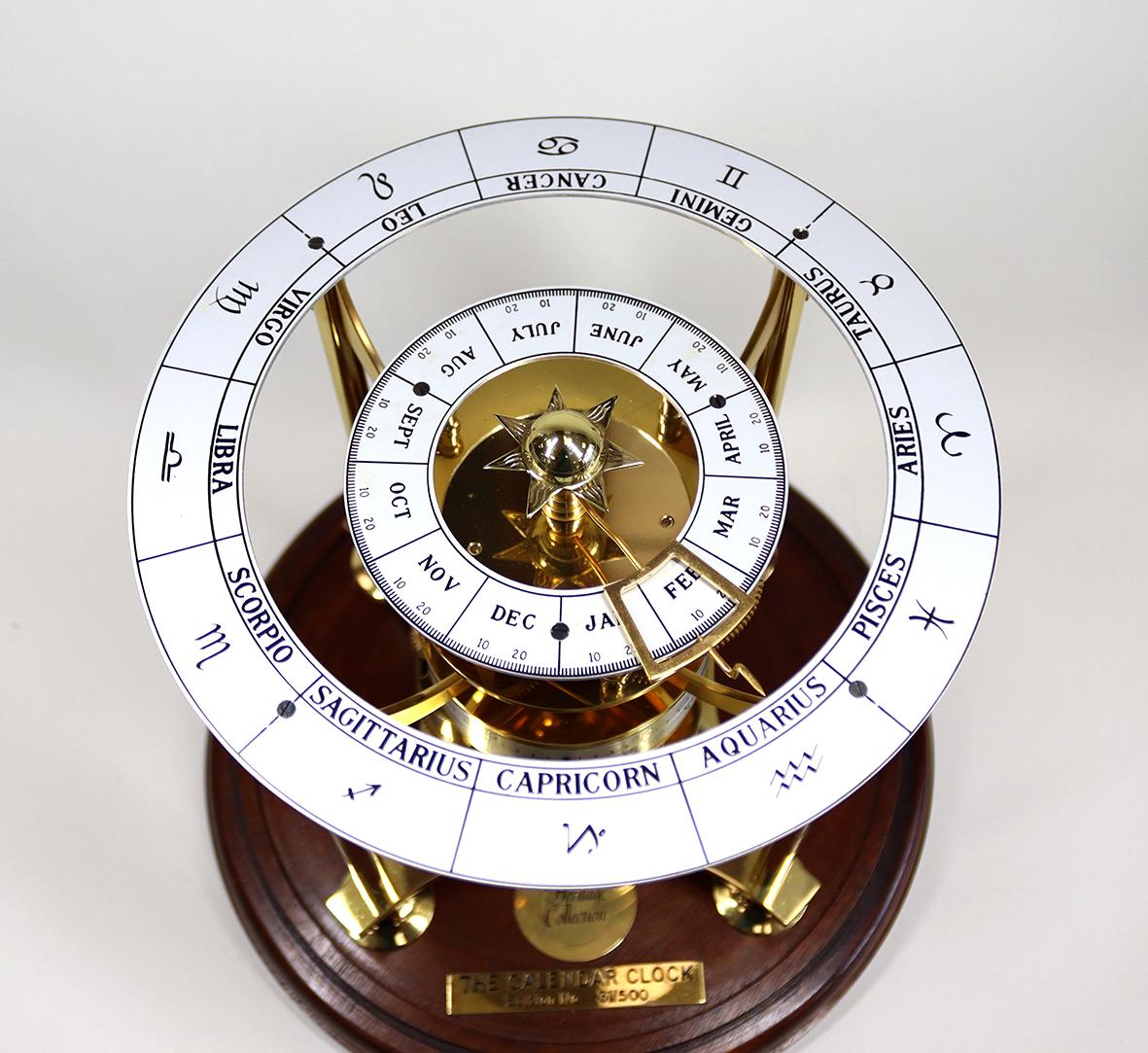 Limited Edition Mid-Century Calendar Clock by Devon Clocks For Sale 3