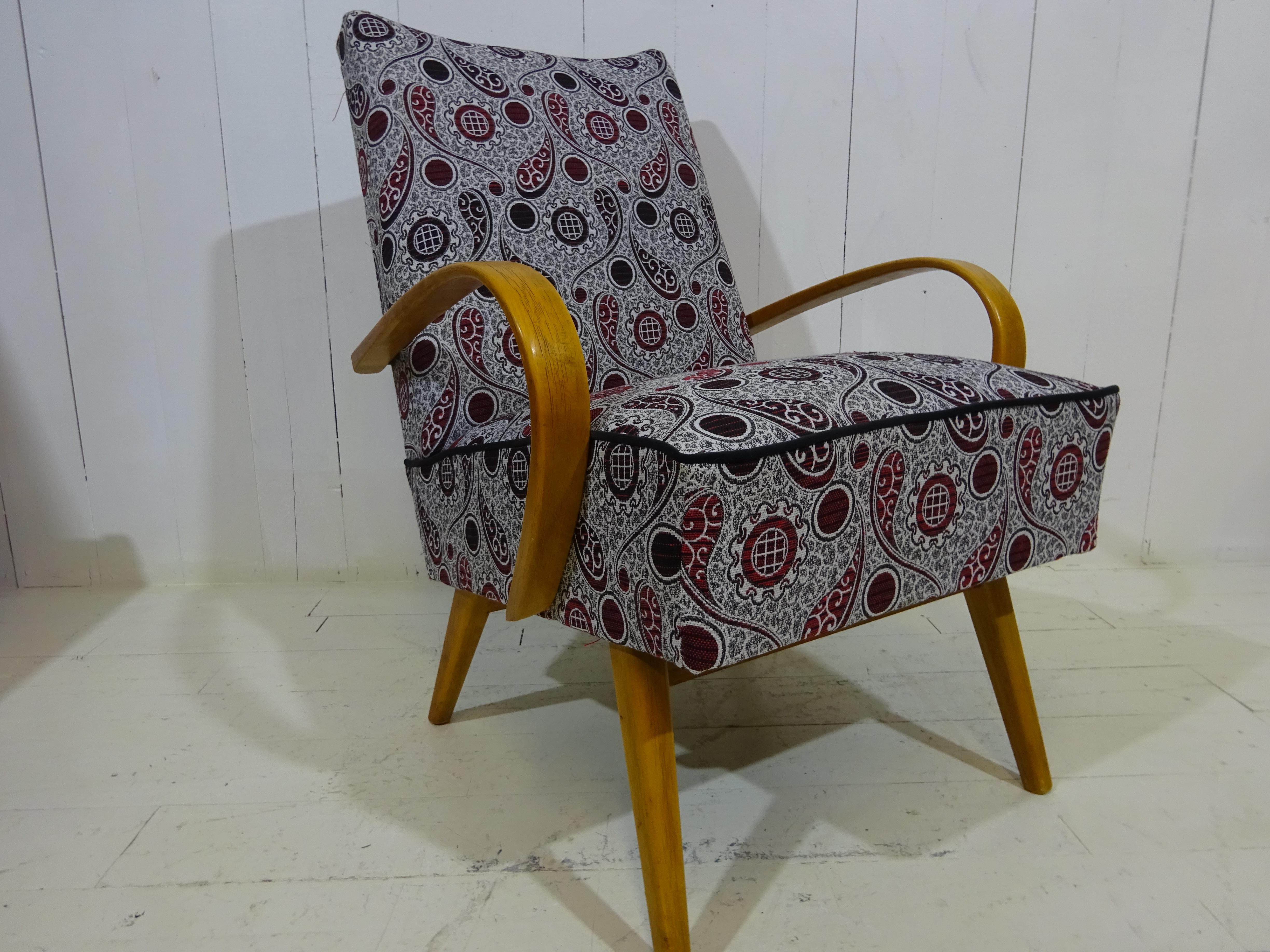 Limited edition mid-century lounge chair by Jitona 

Love the look, shape and fabulous fabric on the mid-century designer chair by Jitona. 

The history of Jitona itself dates back to 1951 when small furniture manufacturers from Southern Bohemia