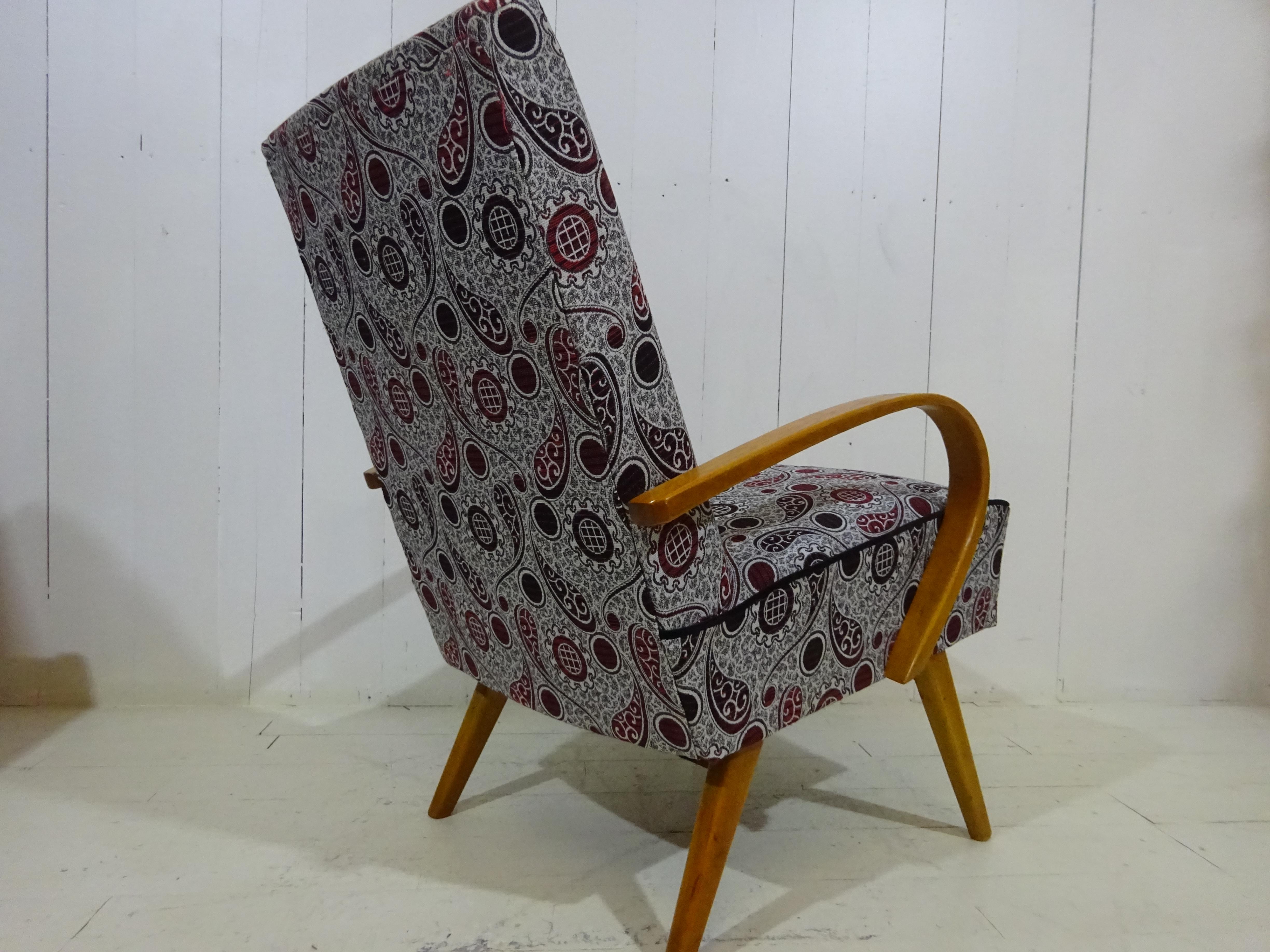 Cotton Limited Edition Mid-Century Lounge Chair by Jitona
