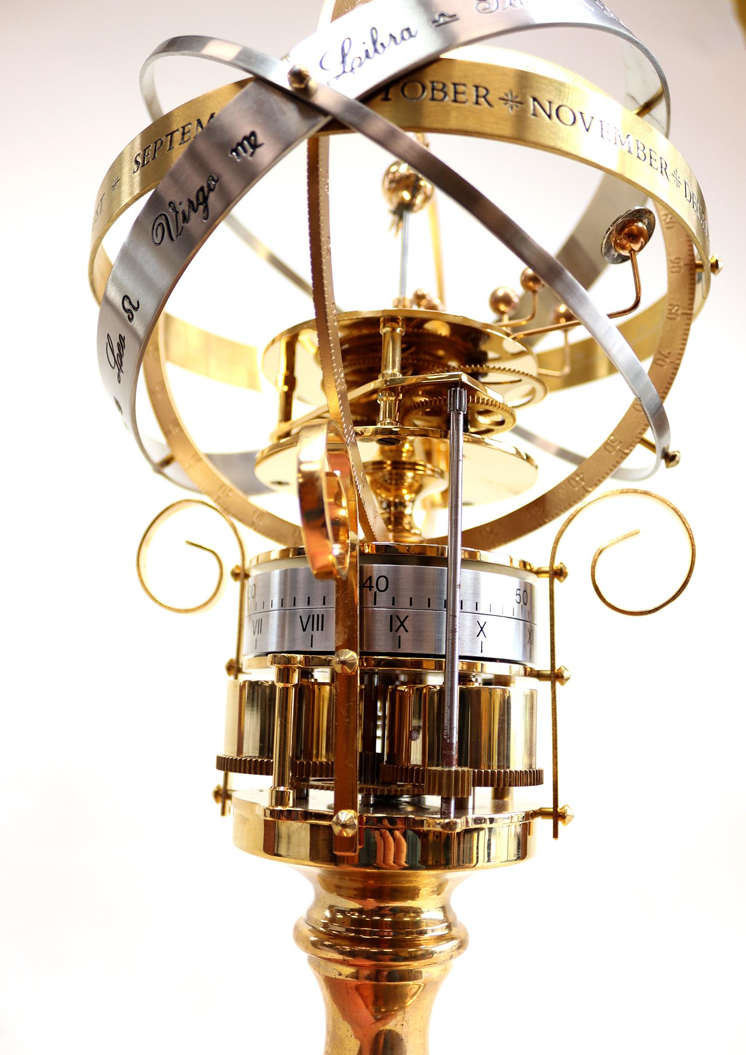 20th Century Limited Edition Mid-Century Orrery Clock by Devon Clocks For Sale