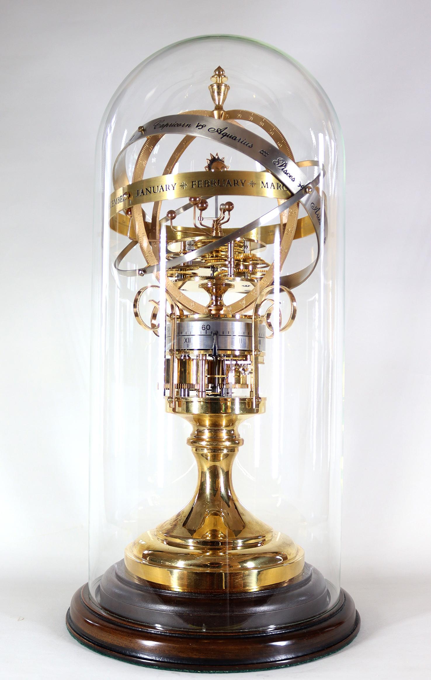 Orrery-Uhr aus der Mitte des Jahrhunderts von Devon Clocks, limitierte Auflage im Angebot 4