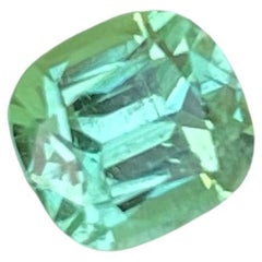 Limited Edition Mint Green Tourmaline 2.45 carats Cushion Cut Afghani Loose Gems