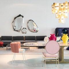 Spiegel-Komposition aus poliertem Edelstahl