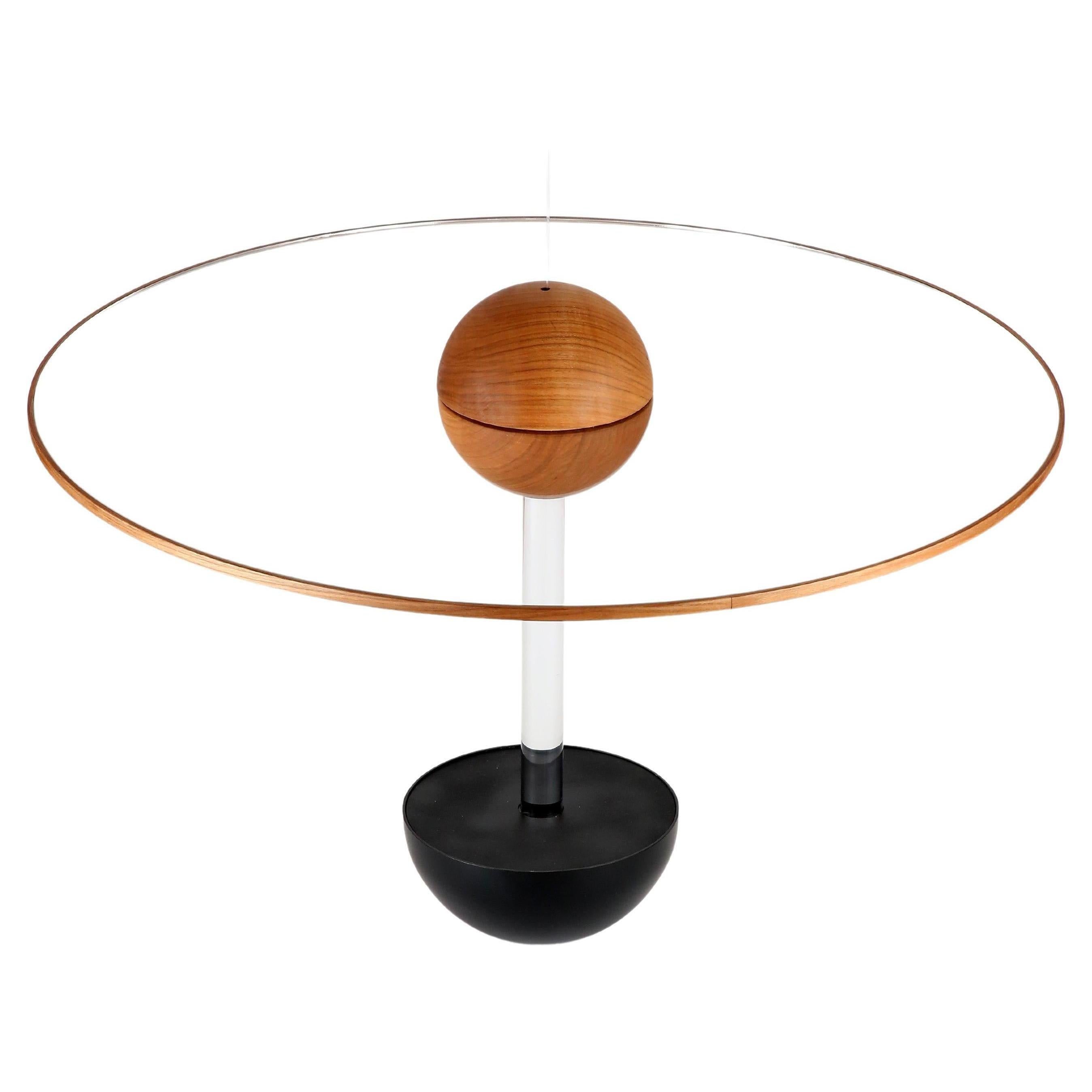 Limited Edition Modern Coffee Table with Cherry Wood and Acrylic Glass