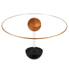 Limited Edition Modern Coffee Table with Cherry Wood and Acrylic Glass